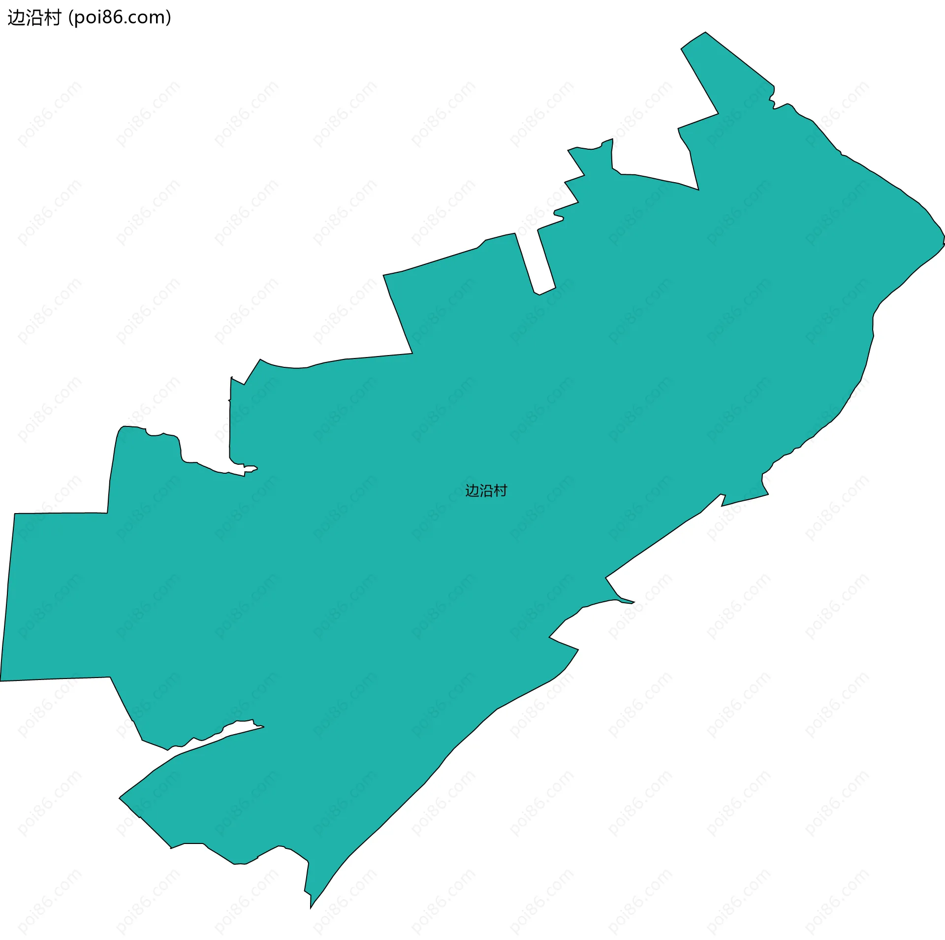 边沿村边界地图