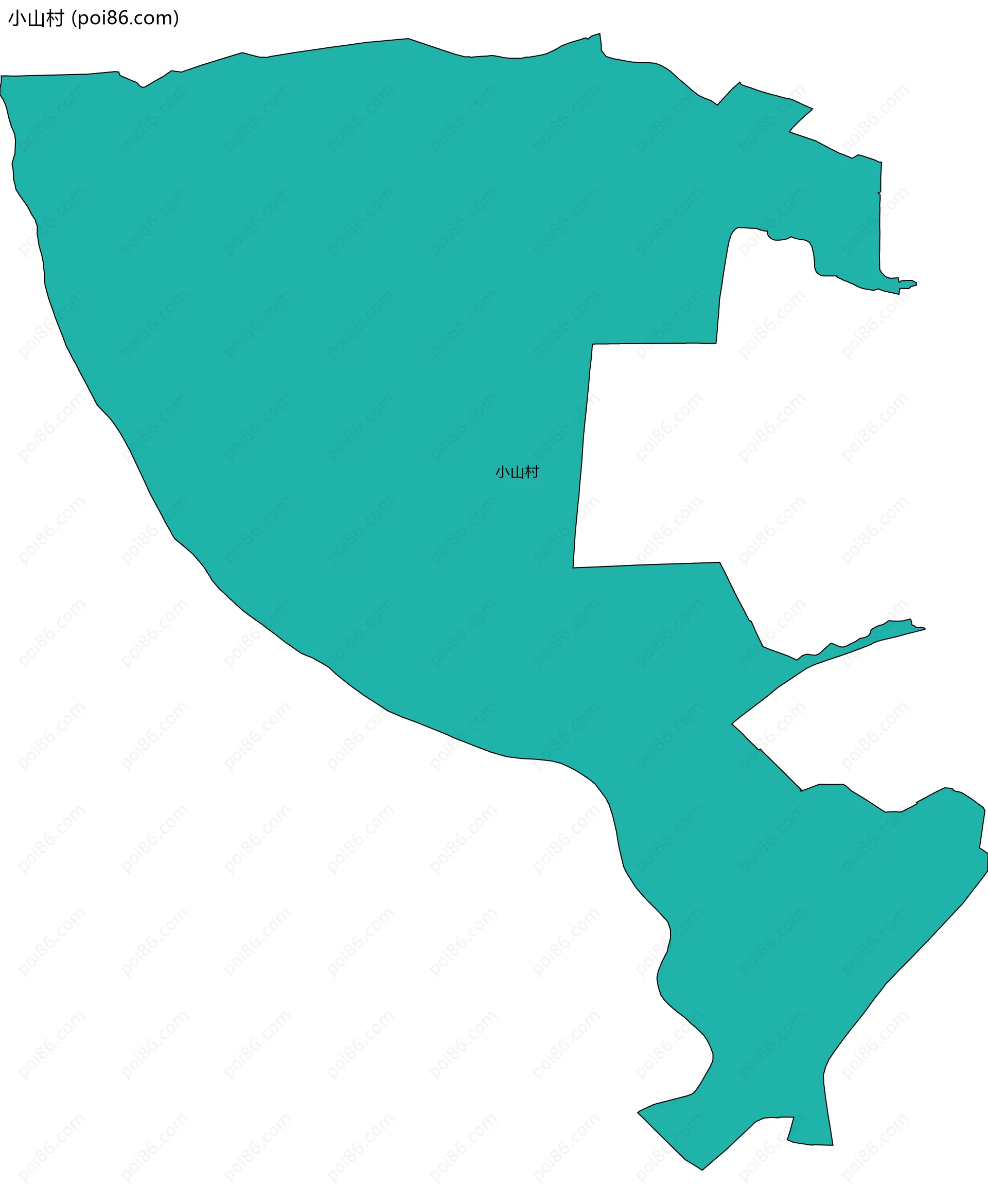 小山村边界地图