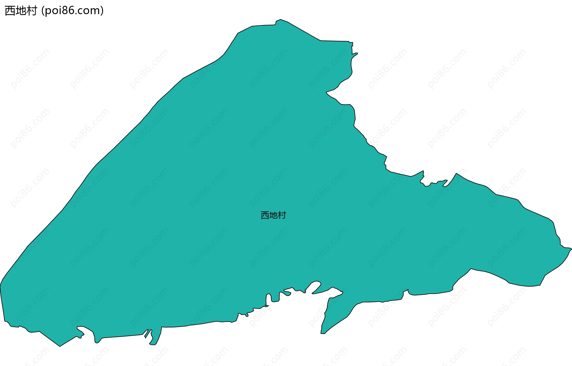 西地村边界地图