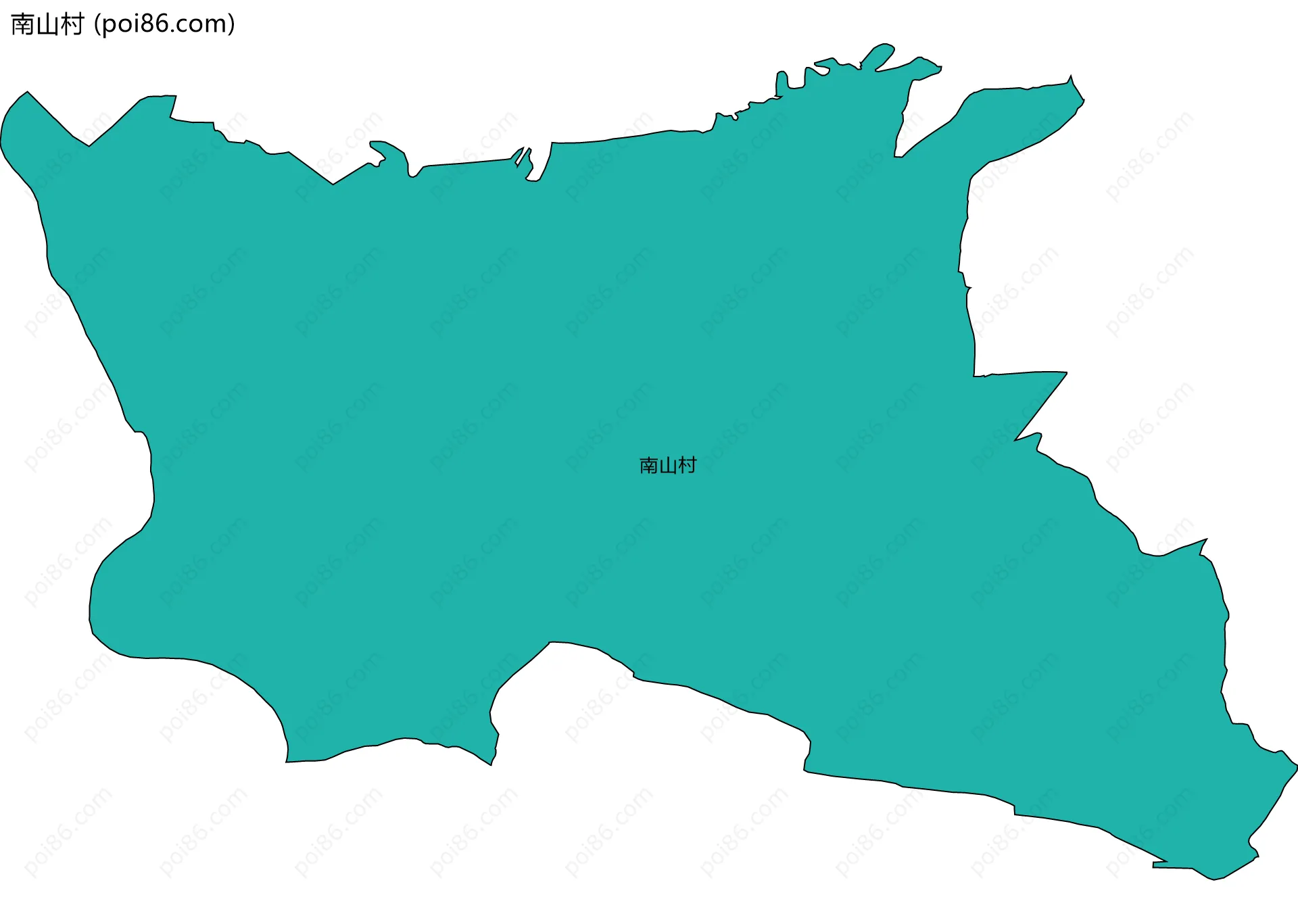 南山村边界地图