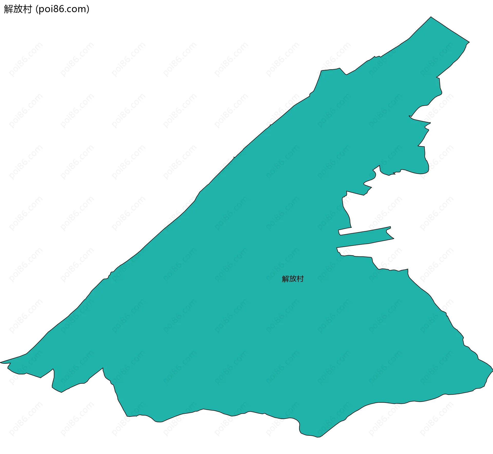 解放村边界地图