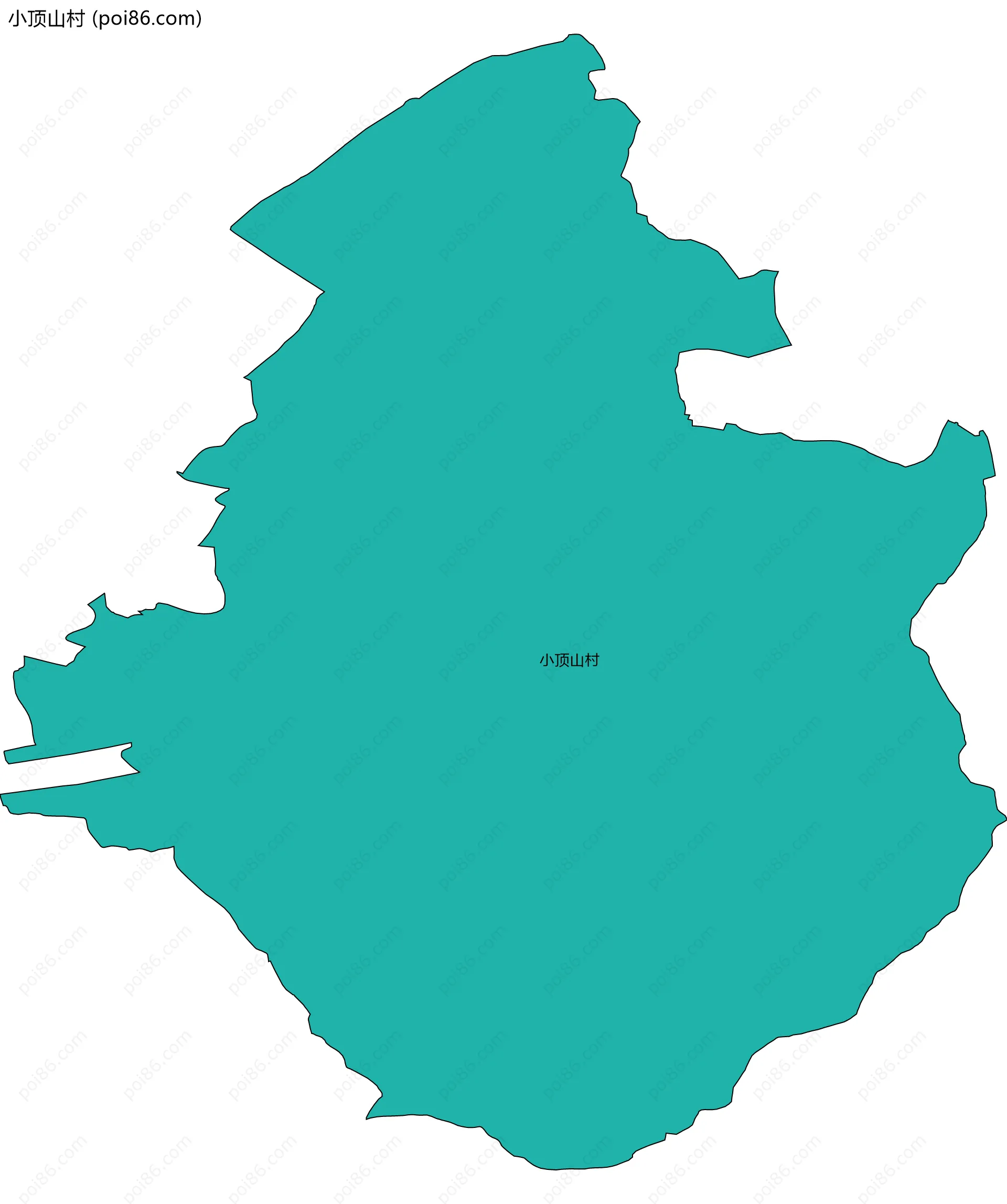 小顶山村边界地图