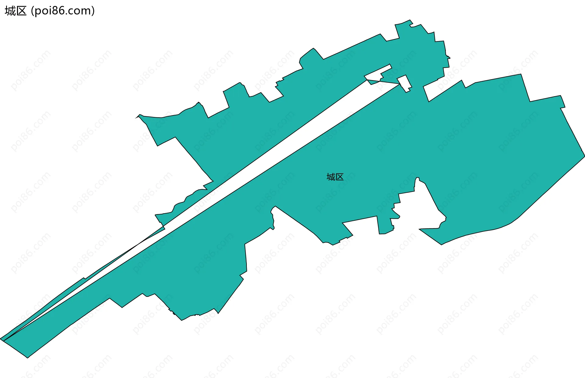 城区边界地图