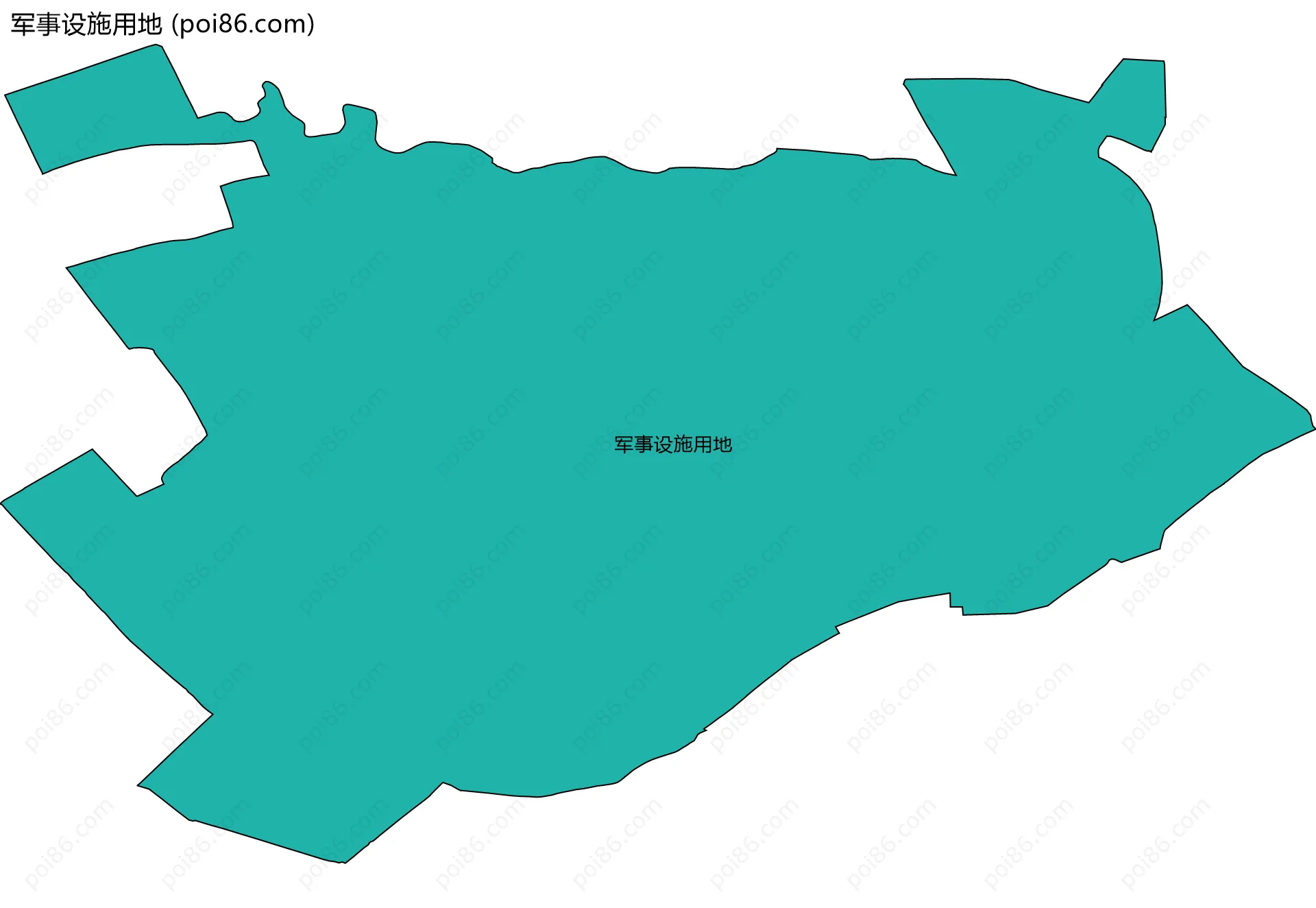 军事设施用地边界地图