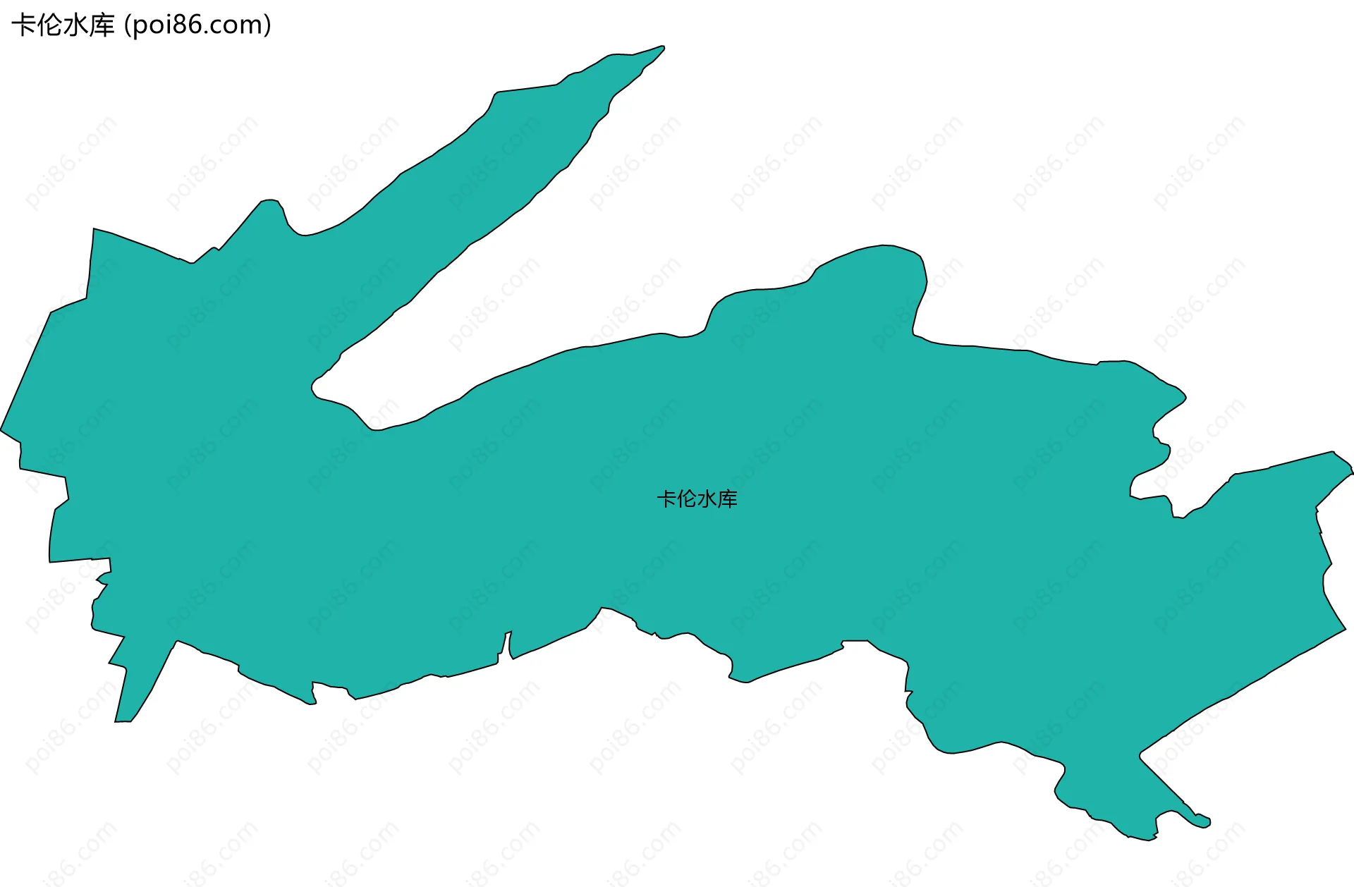 卡伦水库边界地图