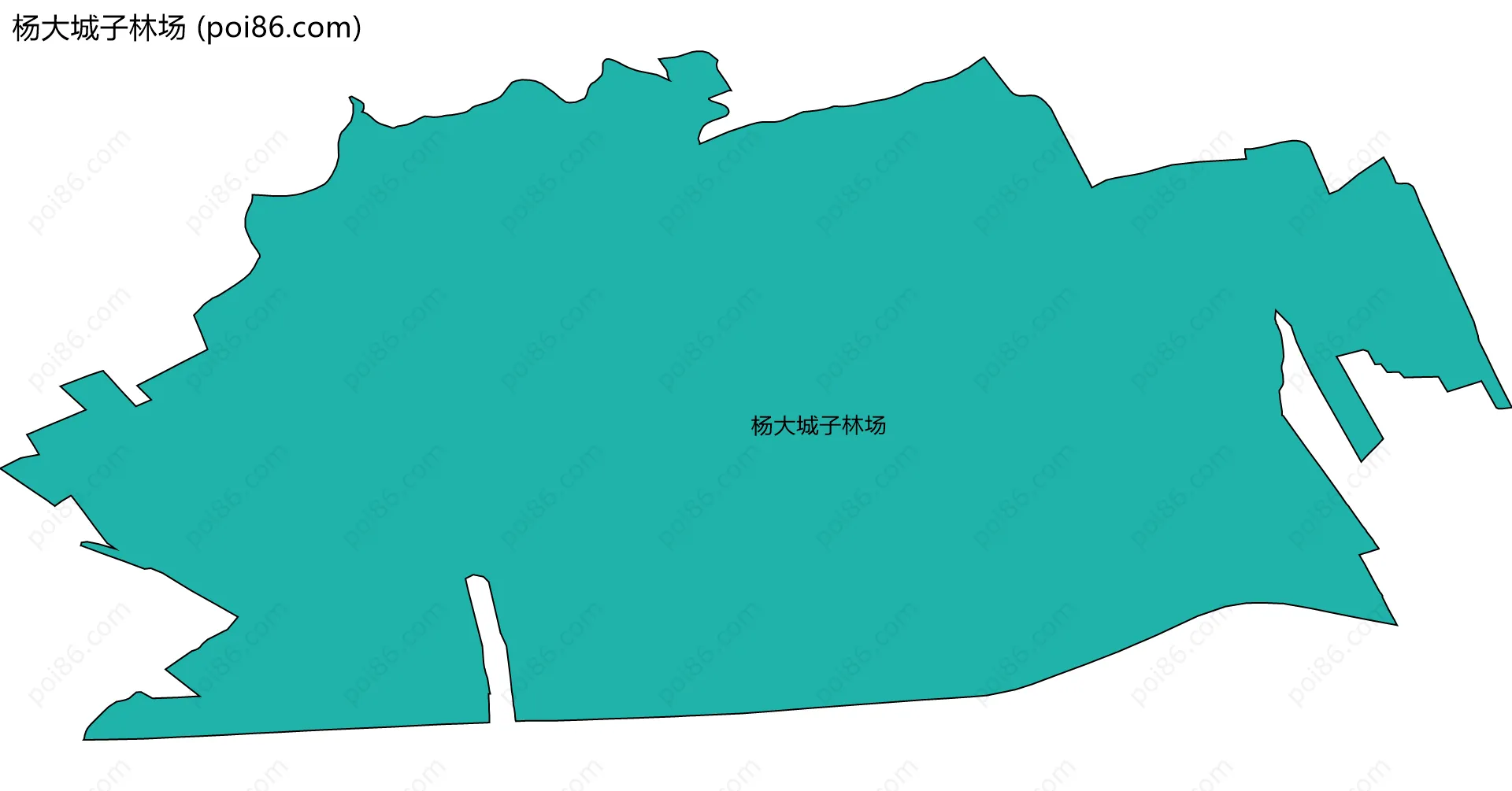 杨大城子林场边界地图