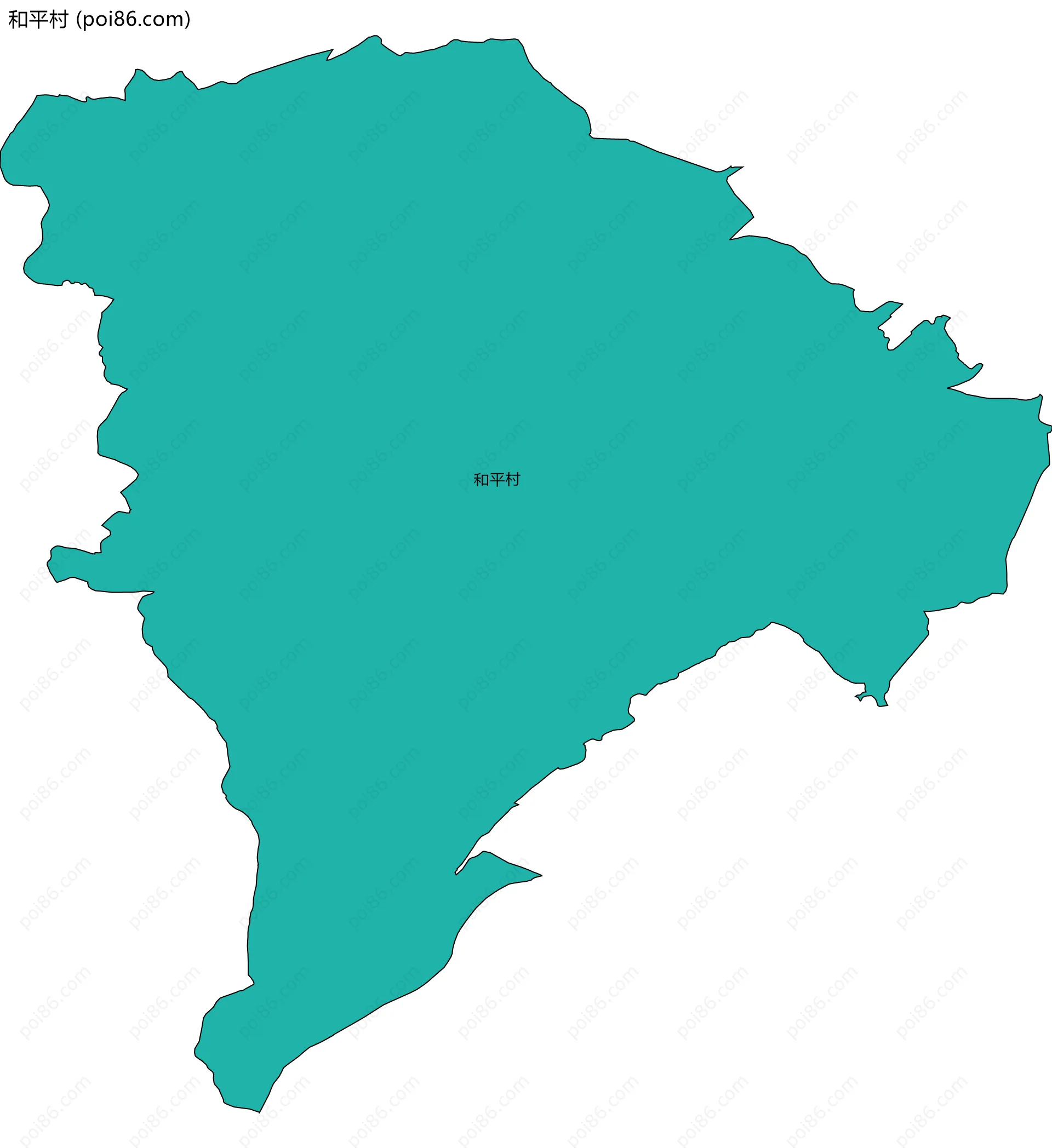 和平村边界地图