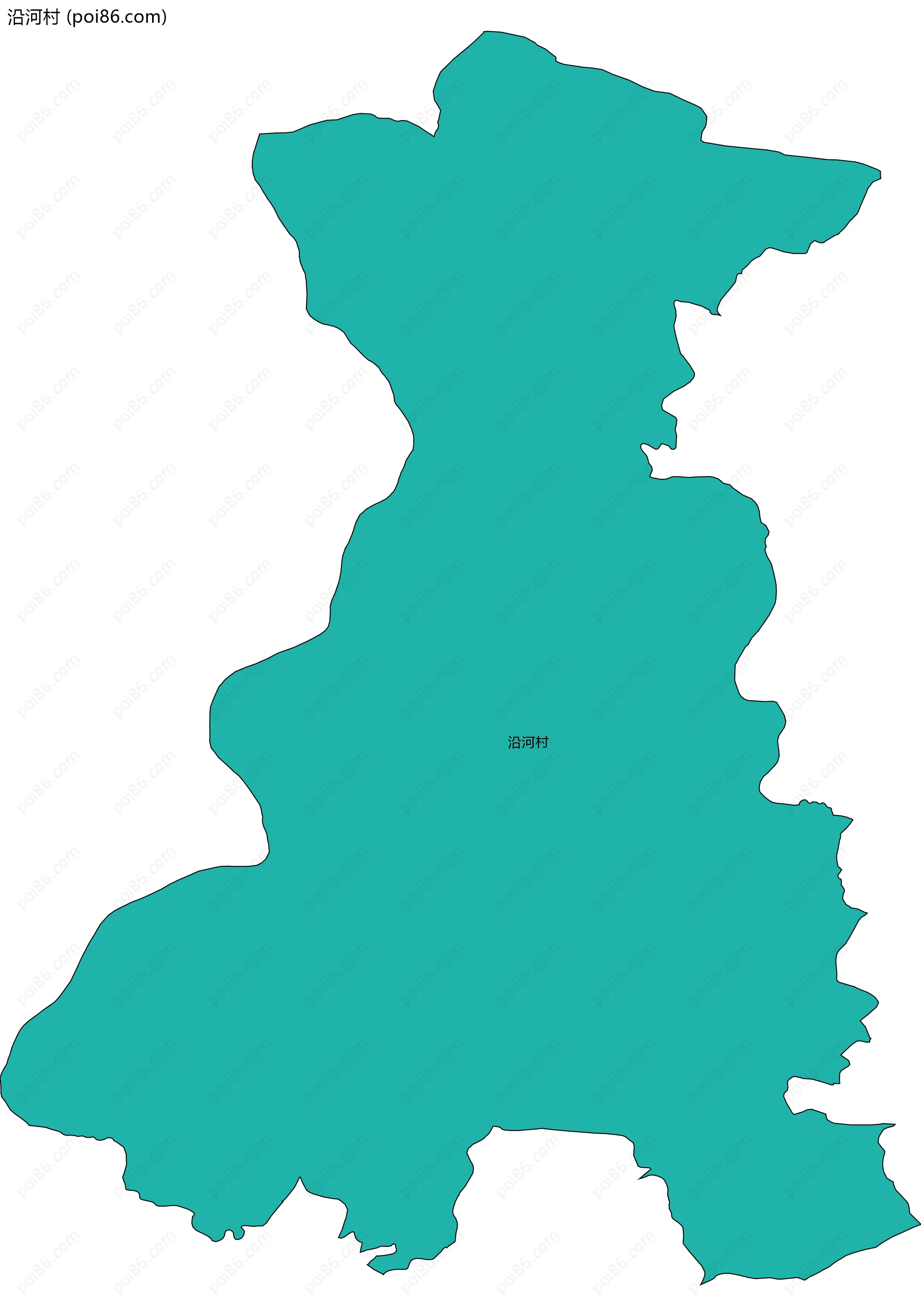 沿河村边界地图