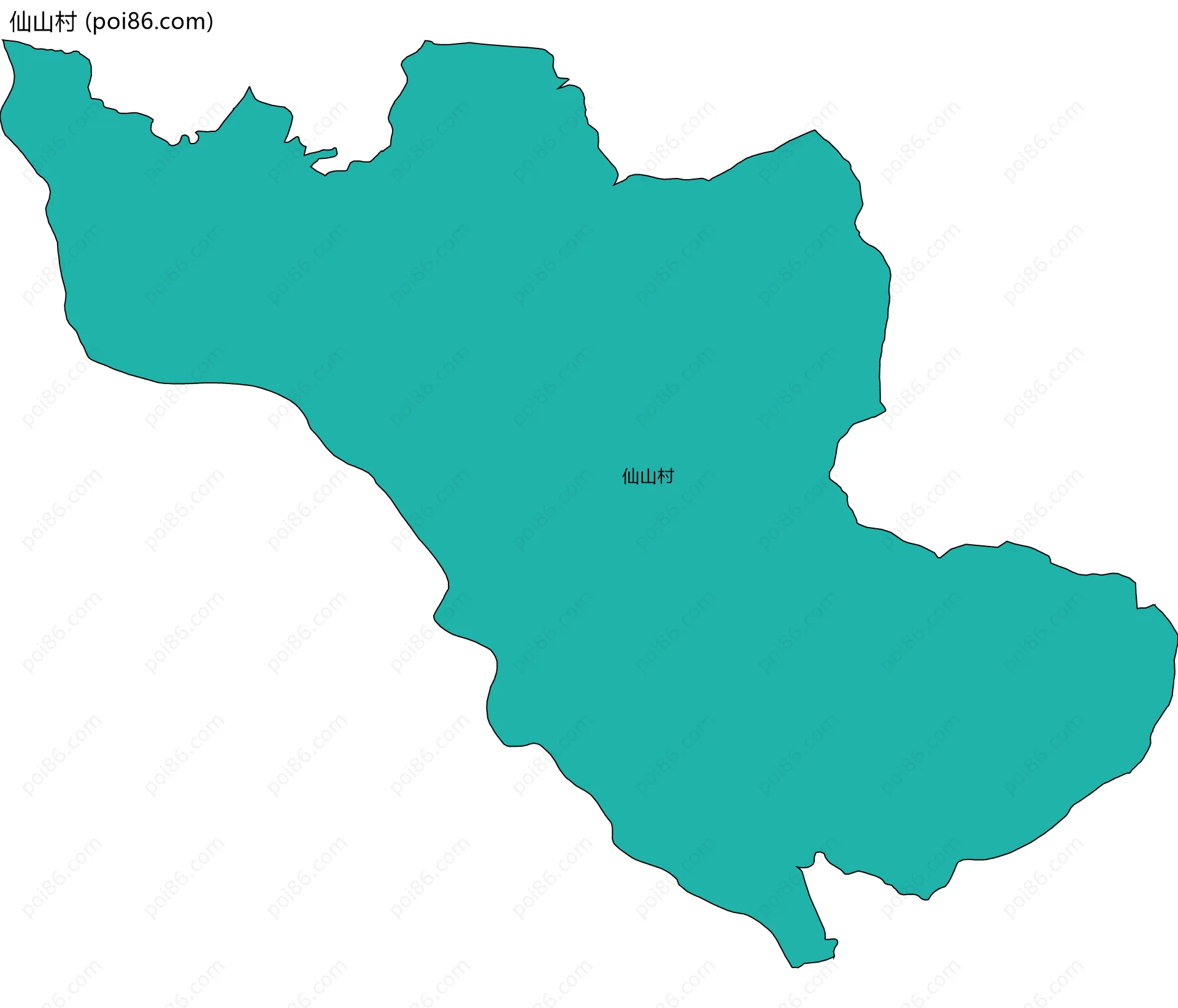 仙山村边界地图