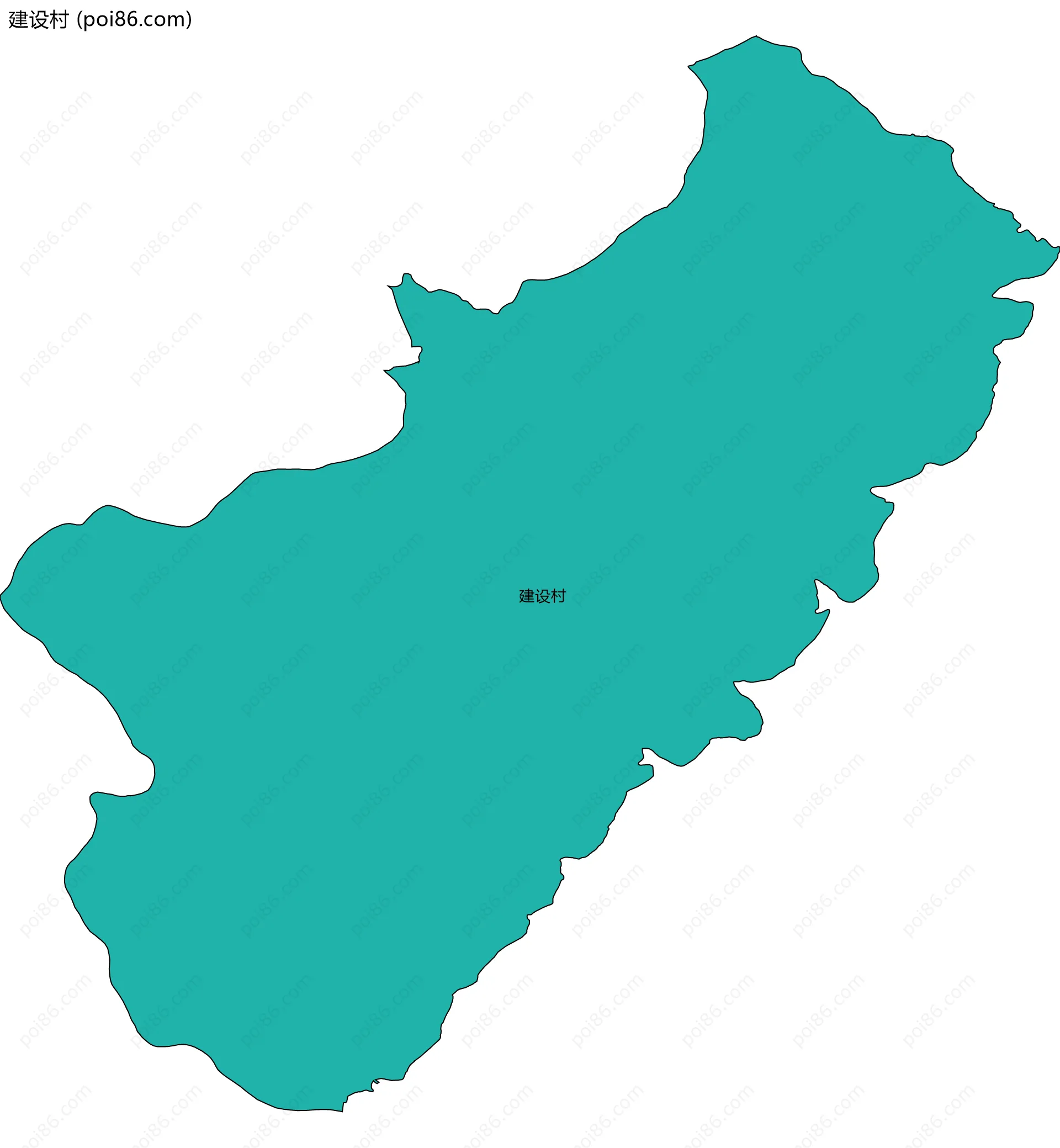 建设村边界地图
