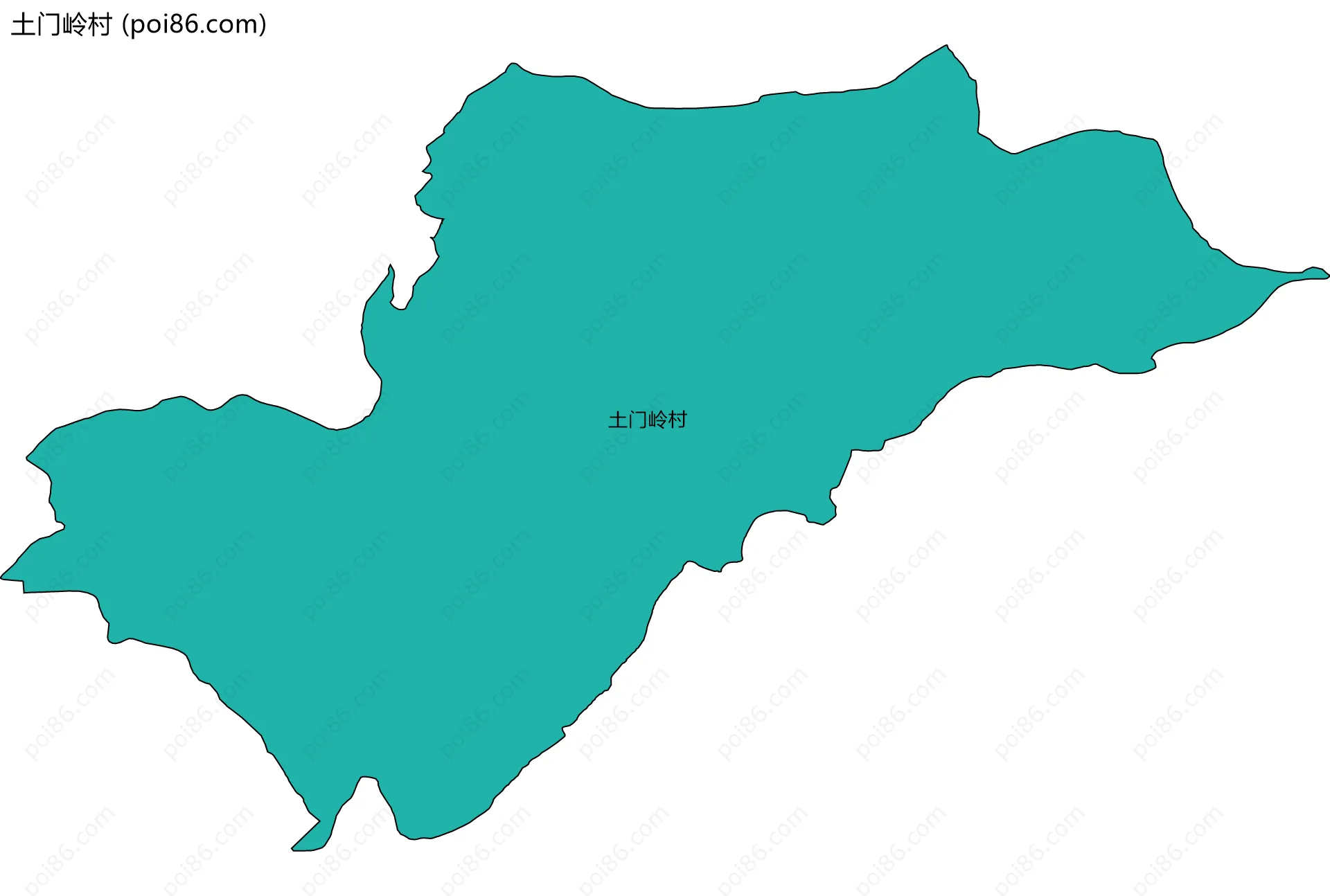 土门岭村边界地图