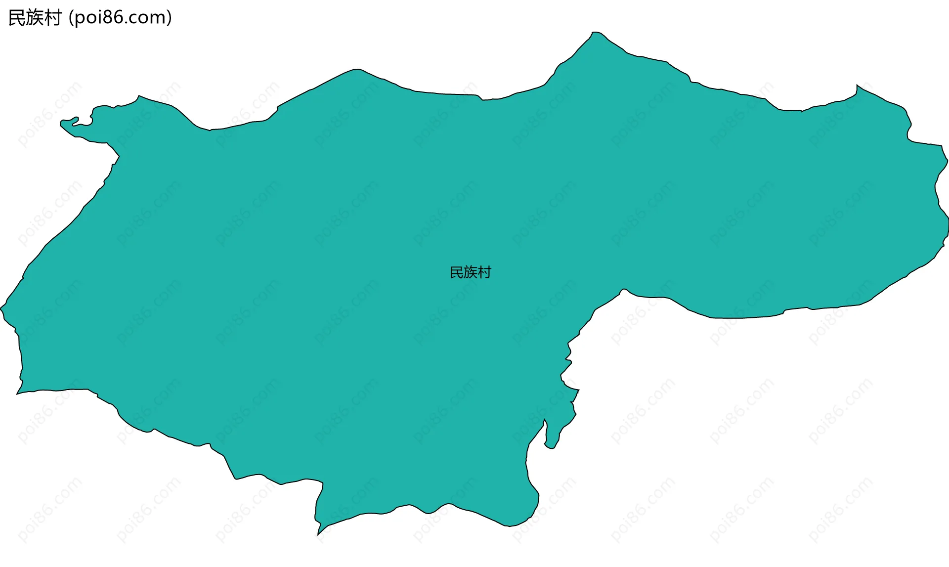 民族村边界地图