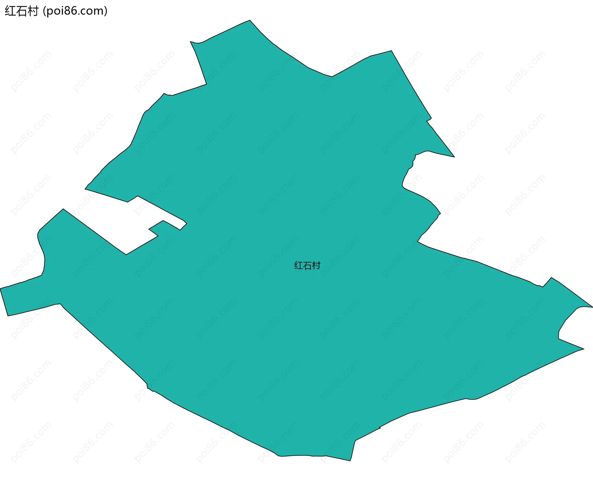 红石村边界地图