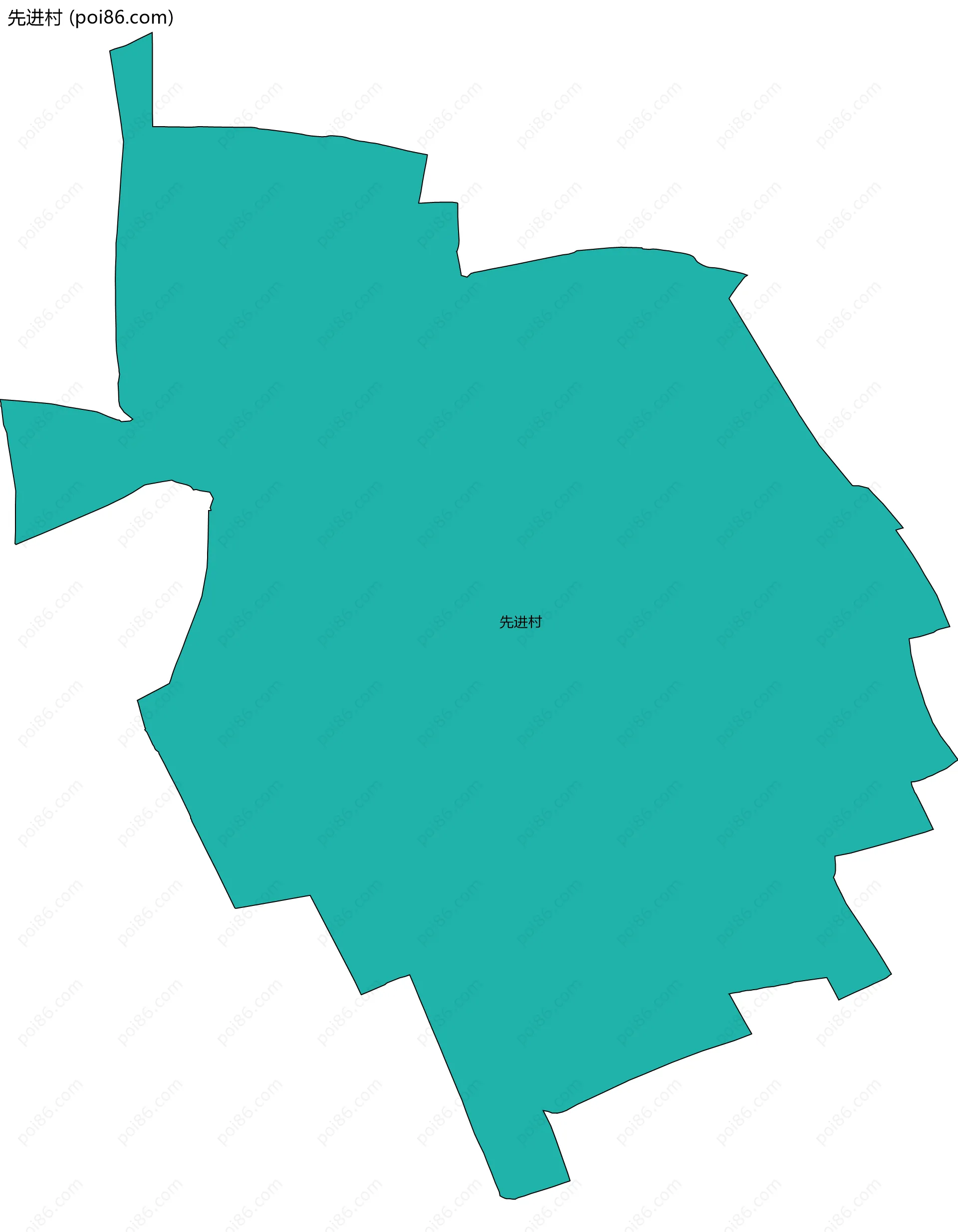 先进村边界地图