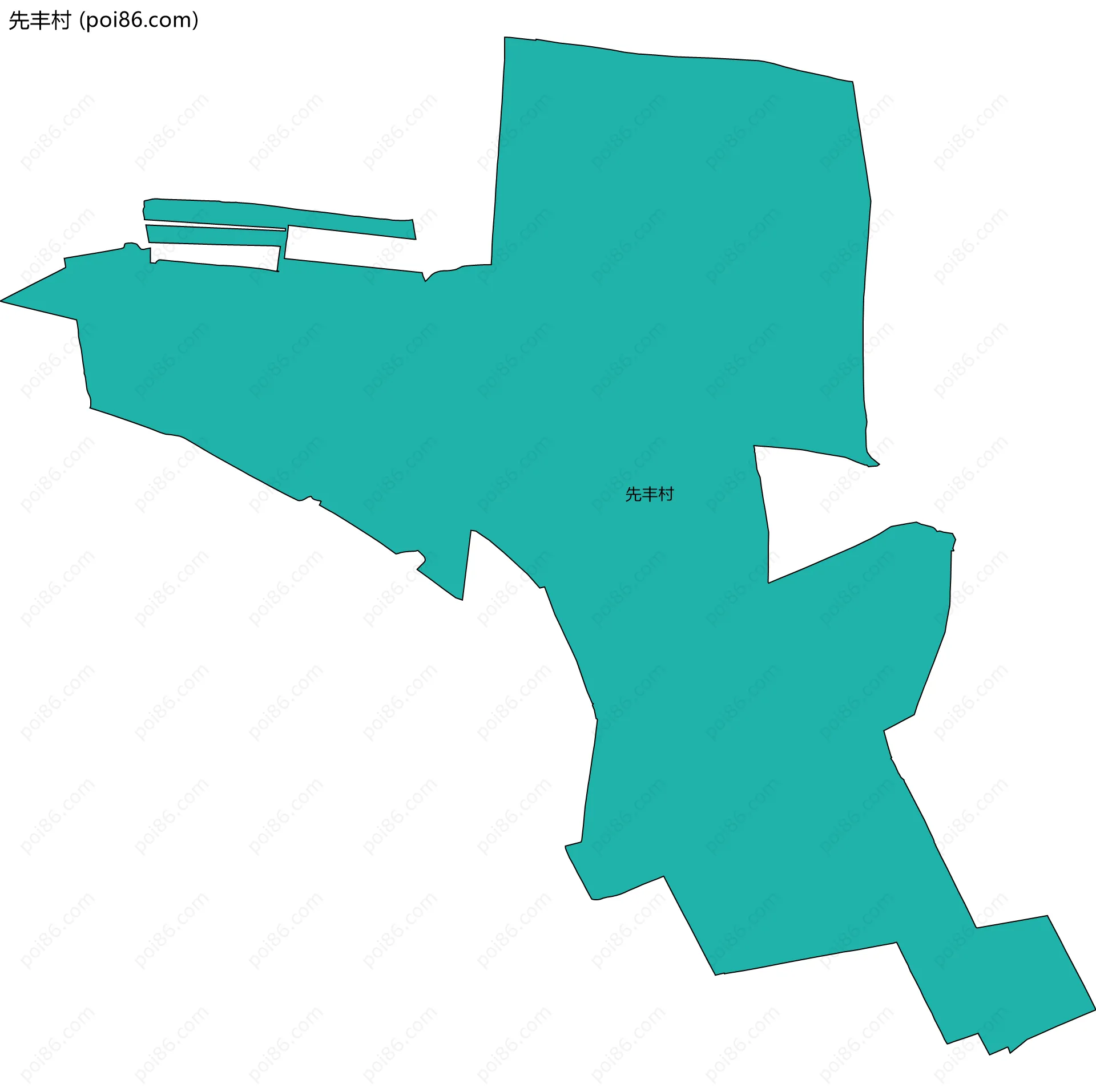 先丰村边界地图