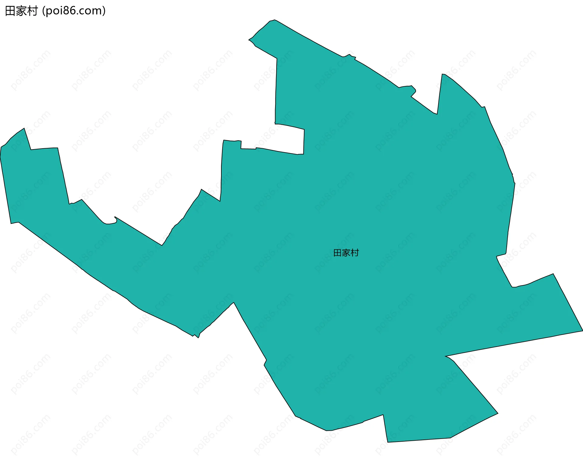 田家村边界地图