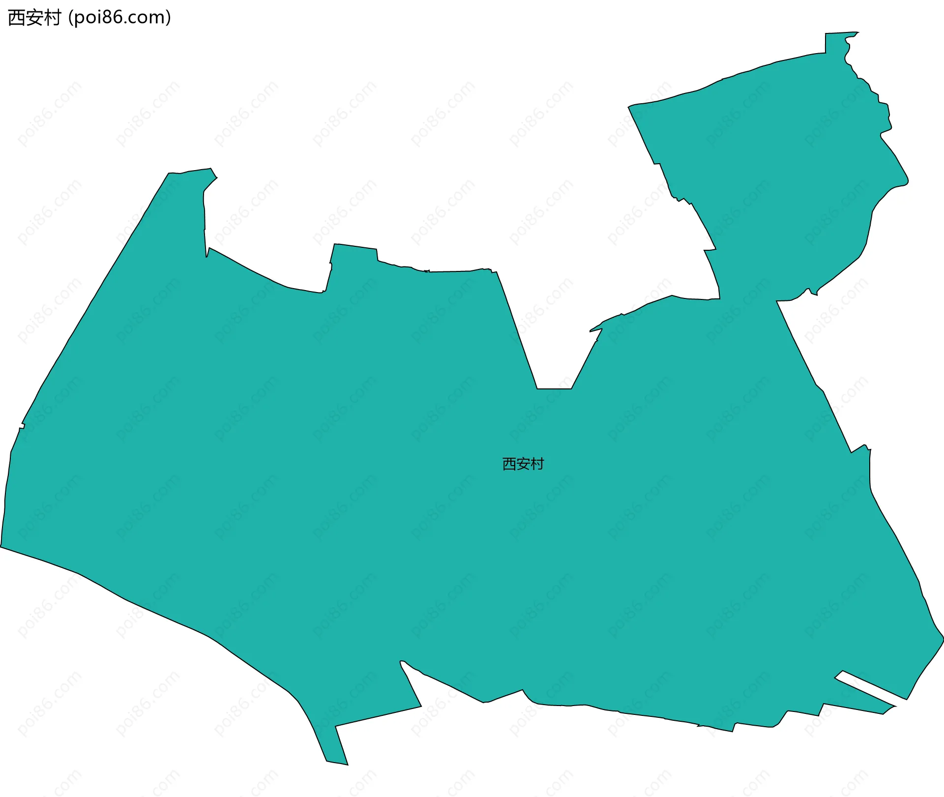 西安村边界地图