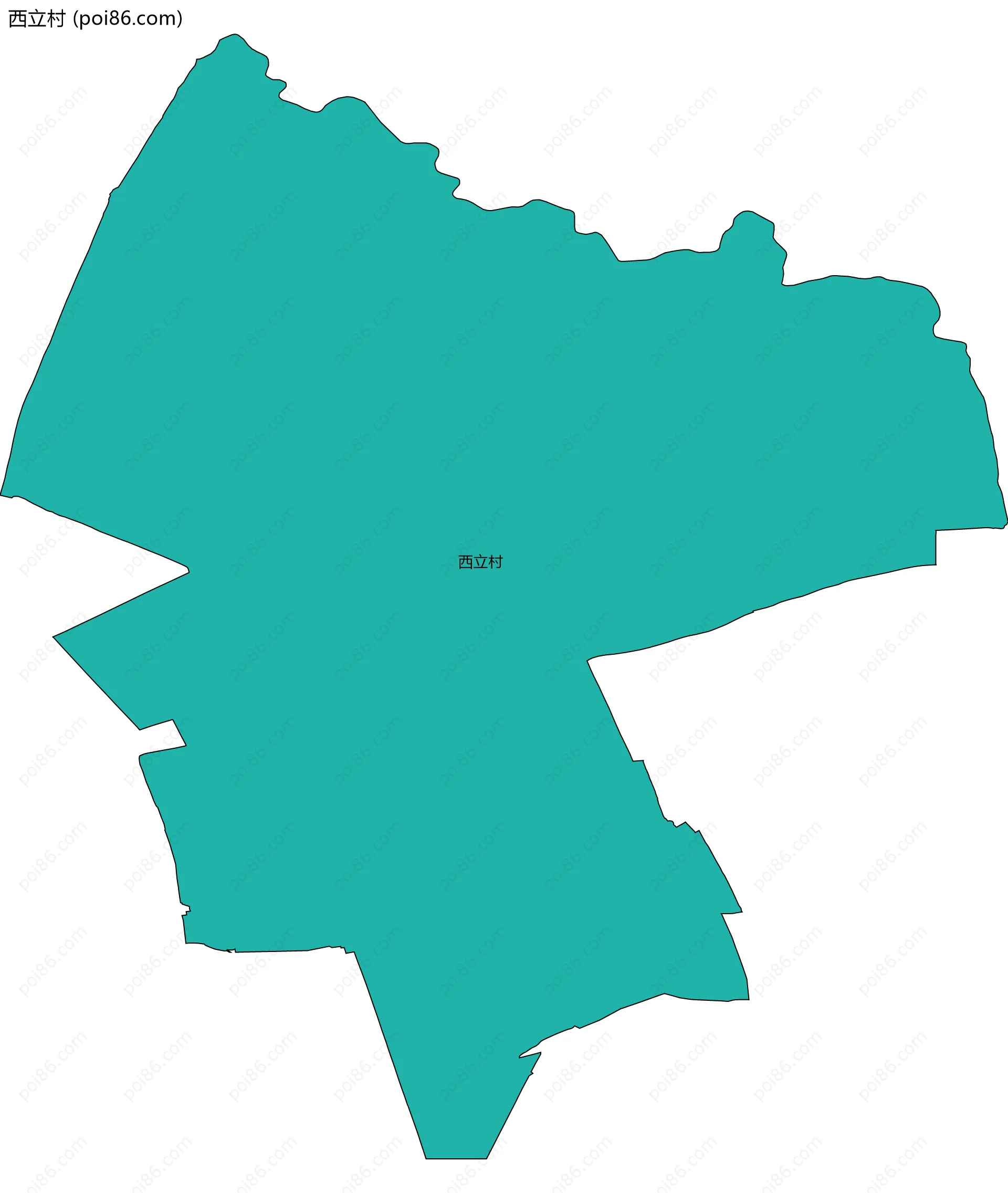 西立村边界地图