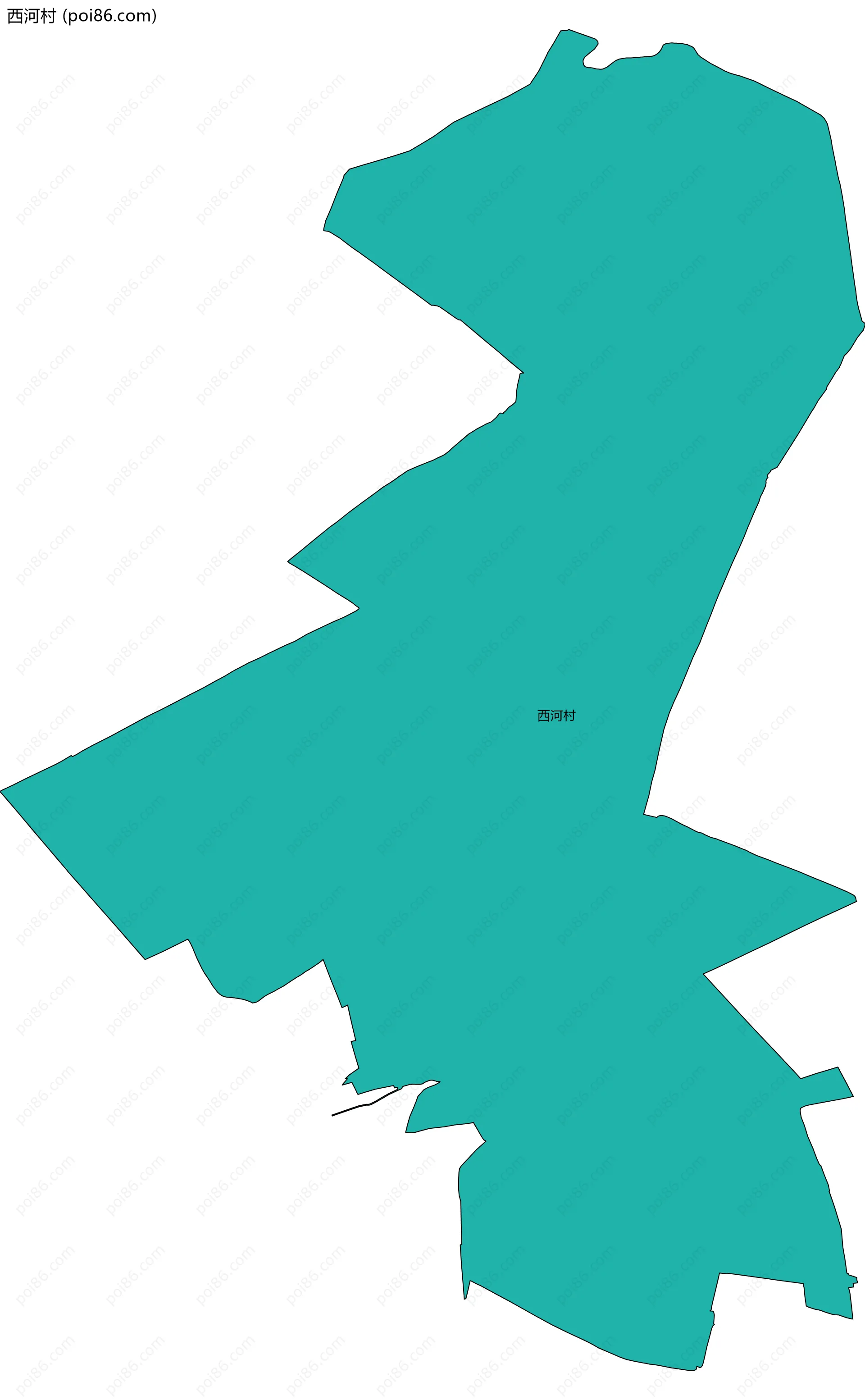 西河村边界地图