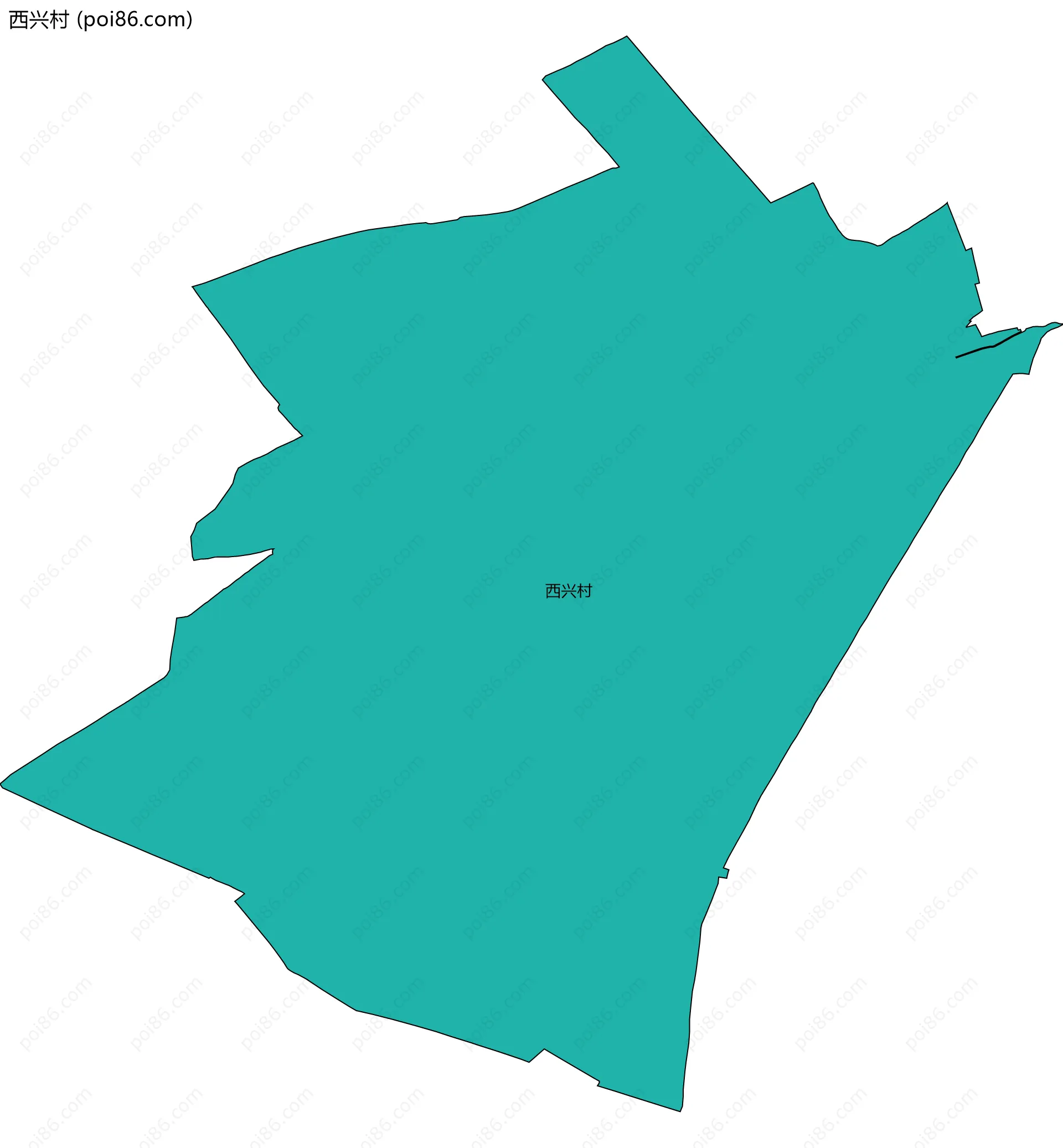 西兴村边界地图