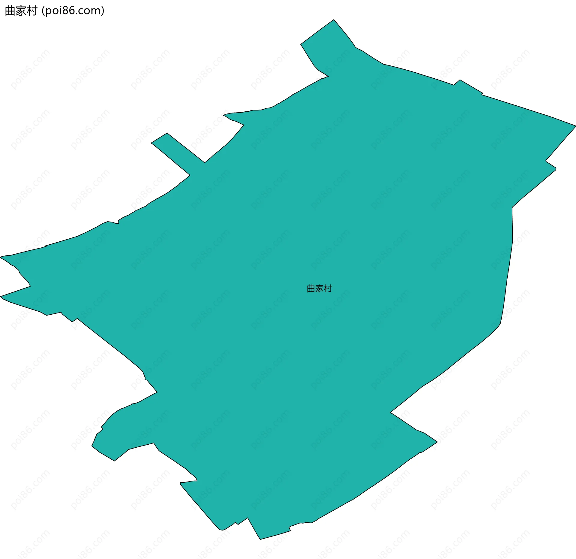 曲家村边界地图