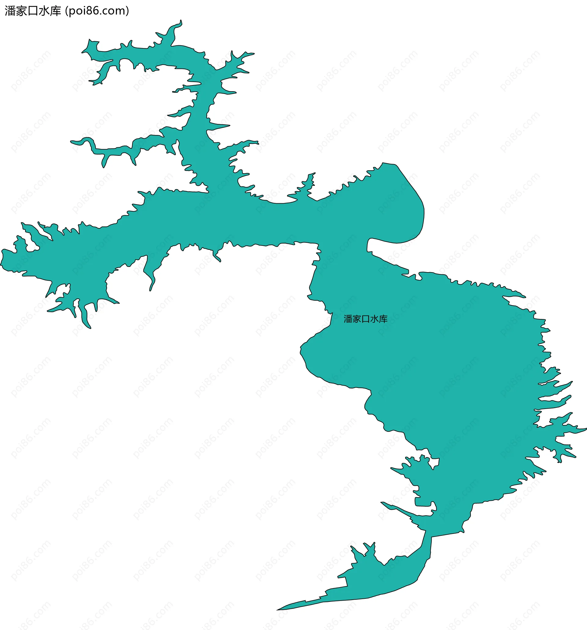 潘家口水库边界地图