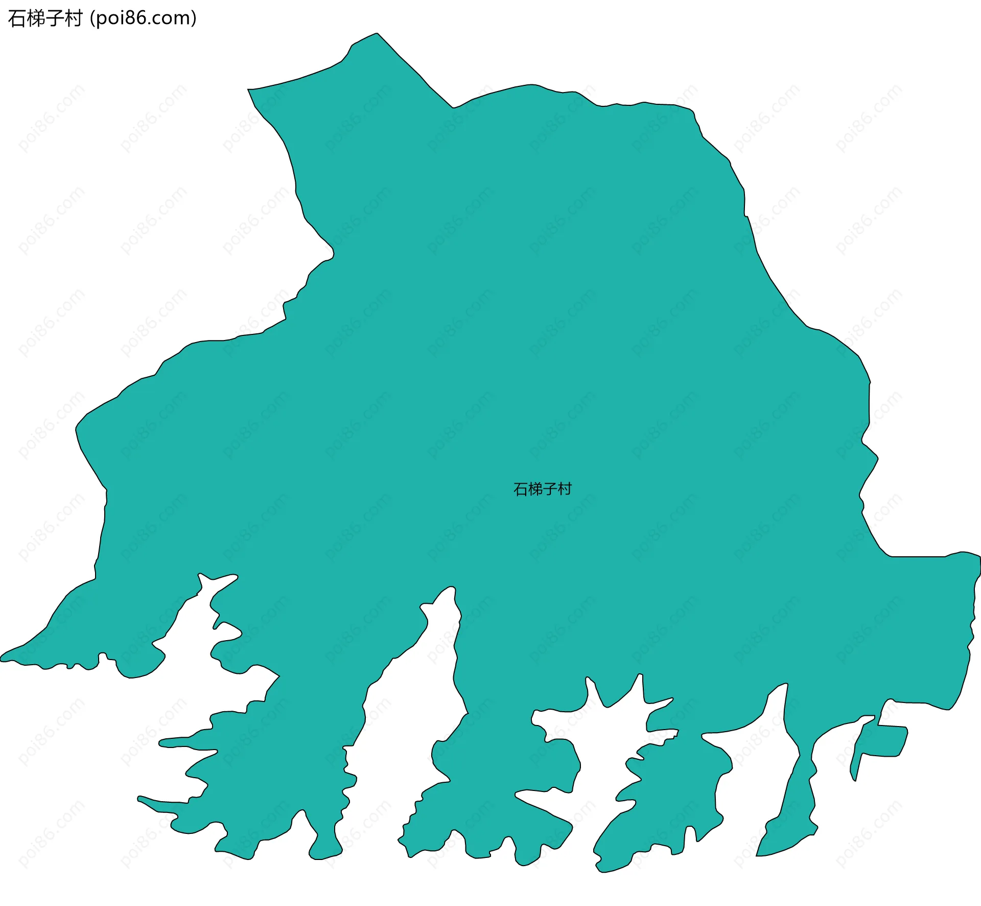 石梯子村边界地图