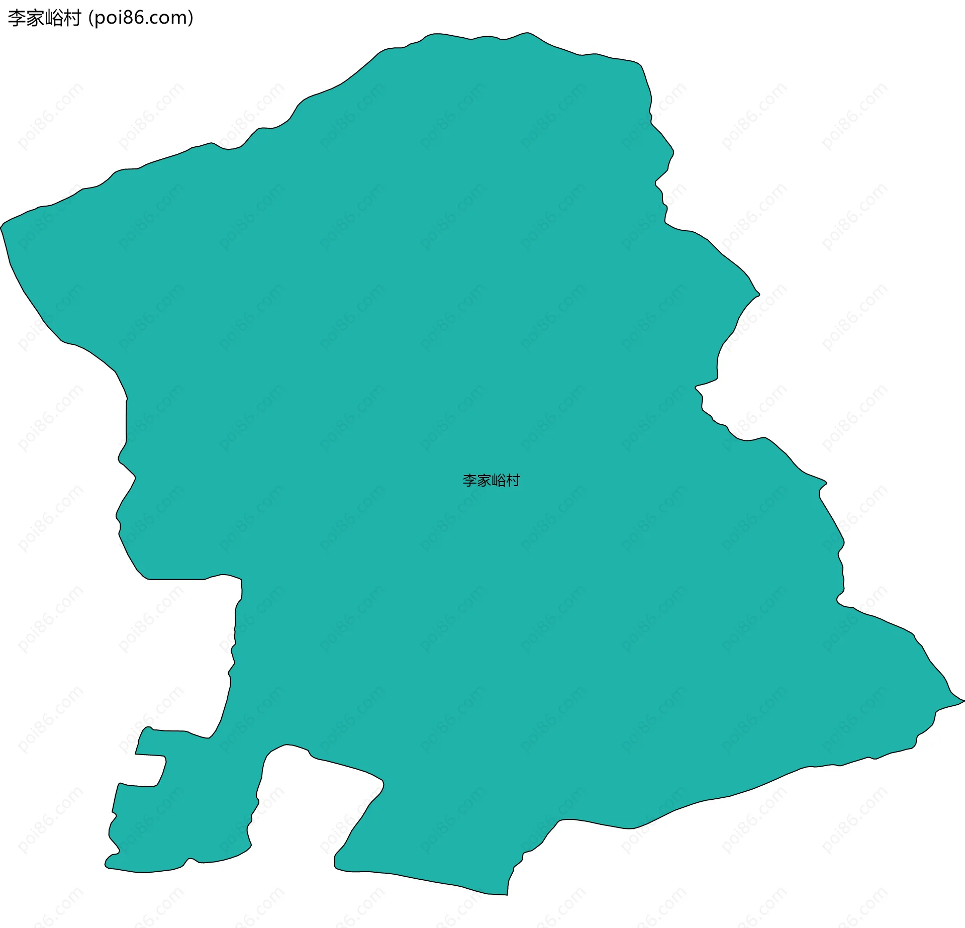 李家峪村边界地图