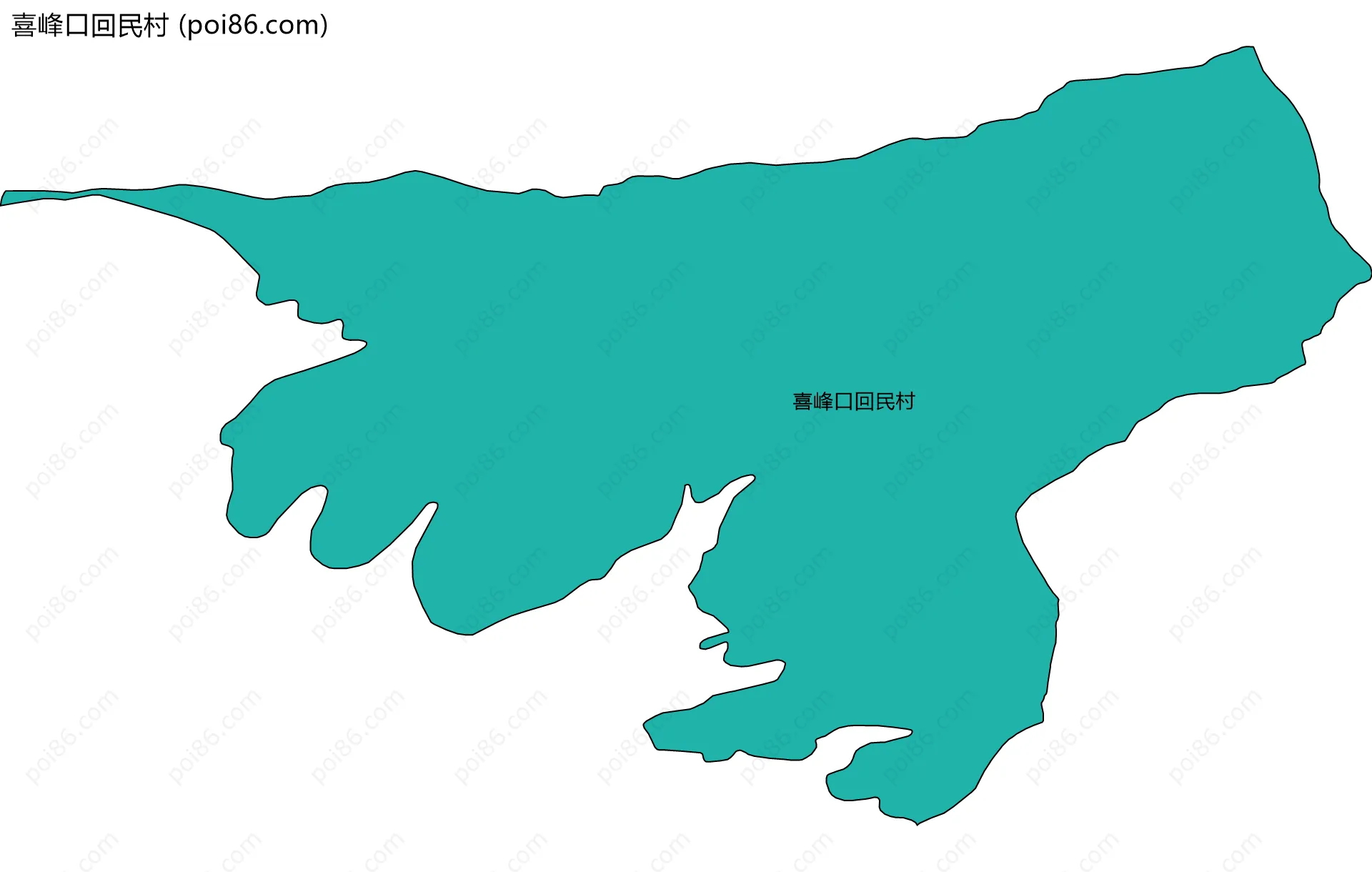 喜峰口回民村边界地图