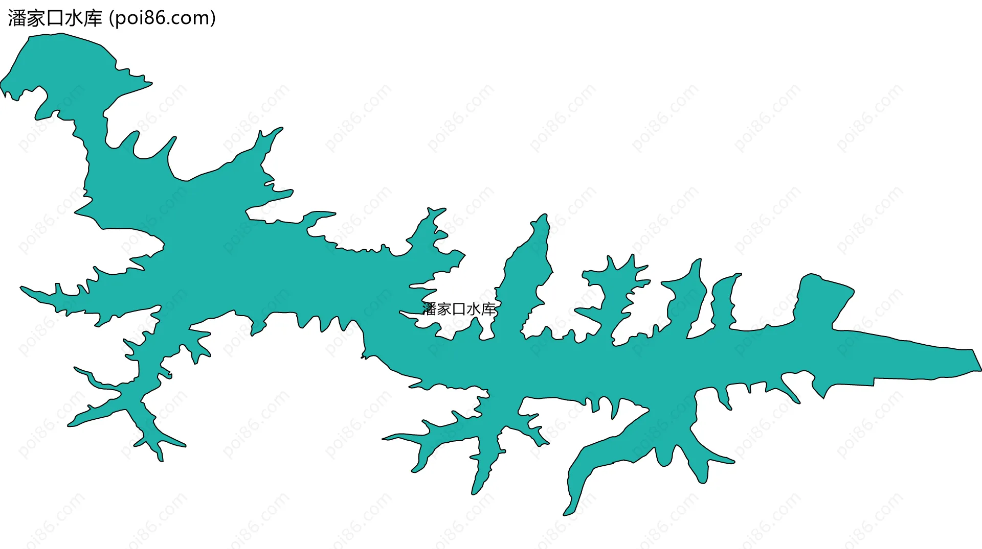 潘家口水库边界地图