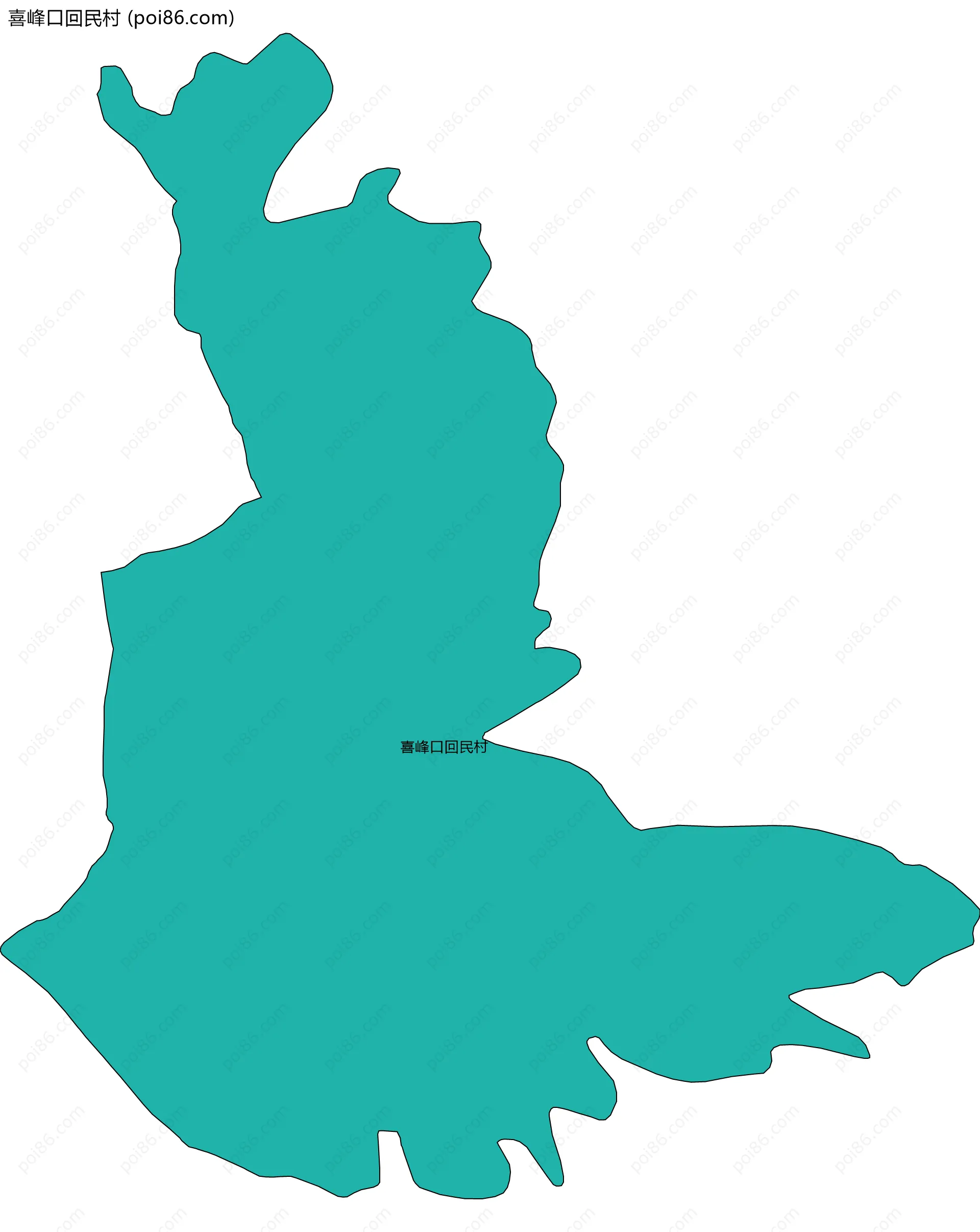 喜峰口回民村边界地图