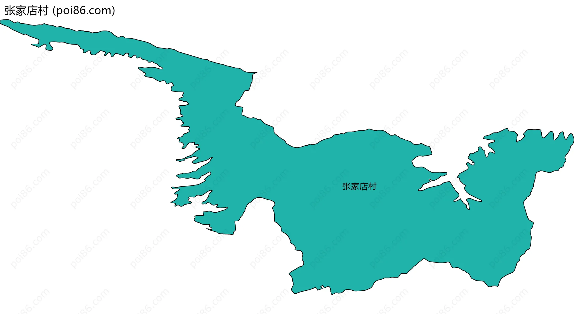 张家店村边界地图