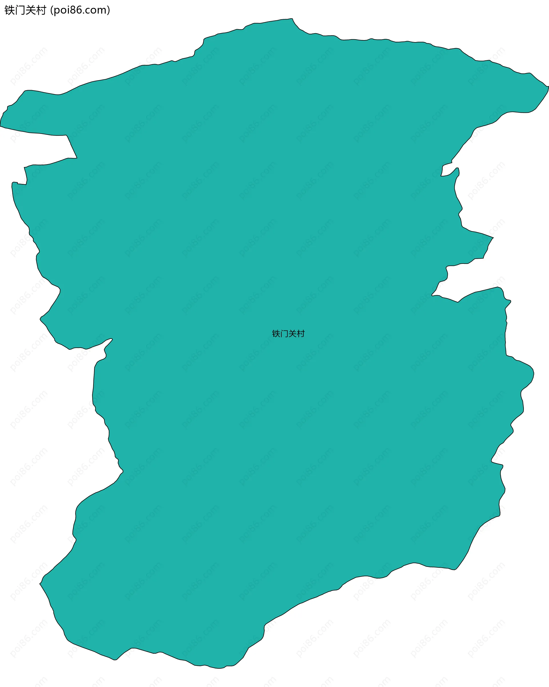 铁门关村边界地图