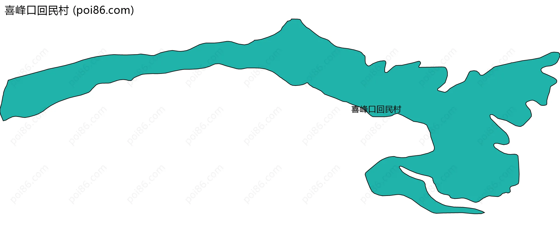 喜峰口回民村边界地图