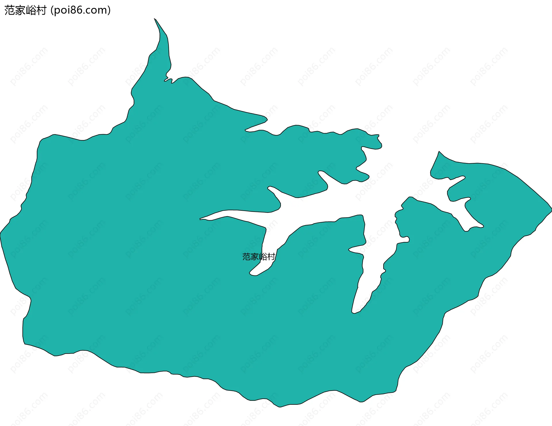 范家峪村边界地图