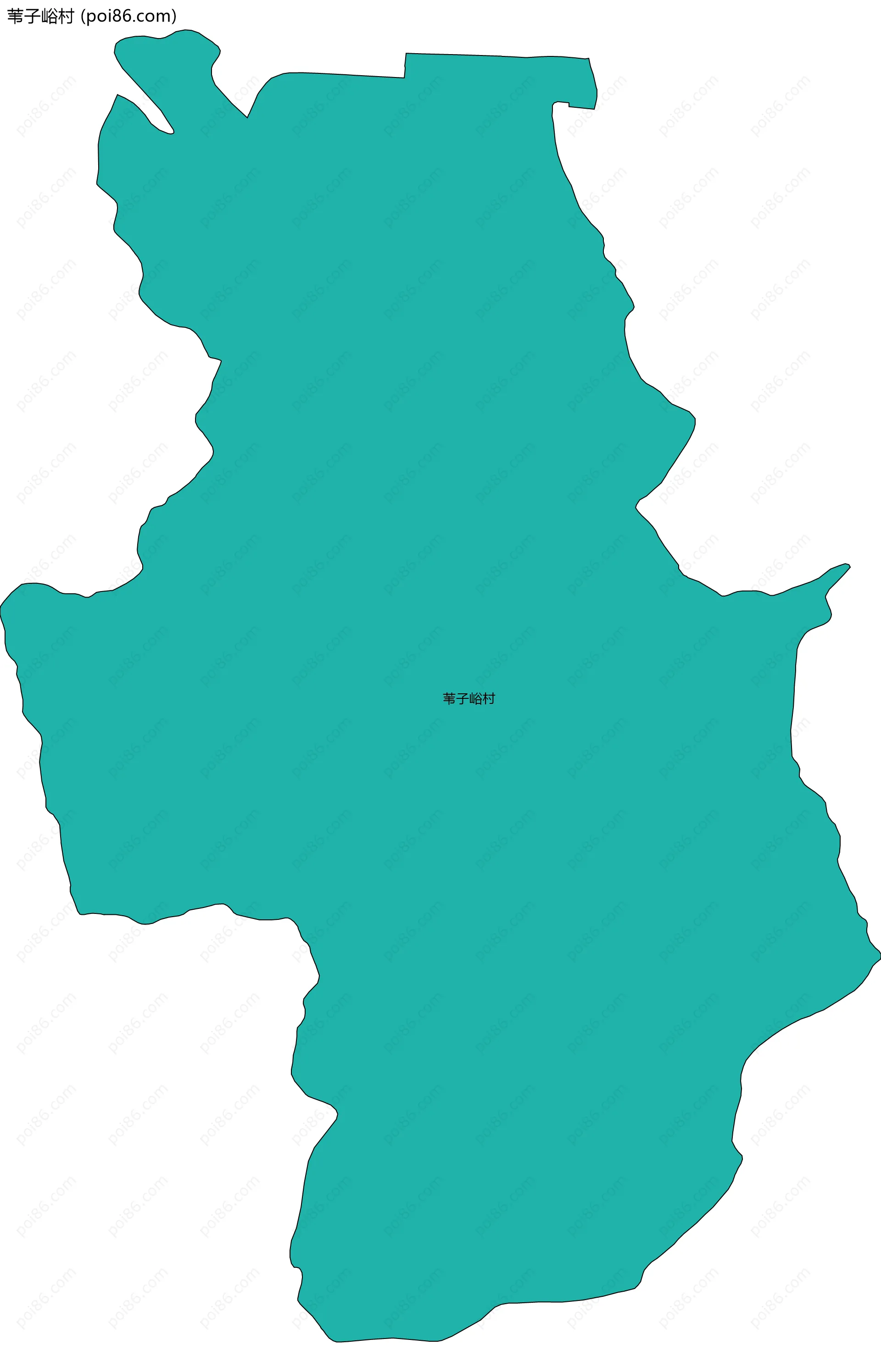 苇子峪村边界地图