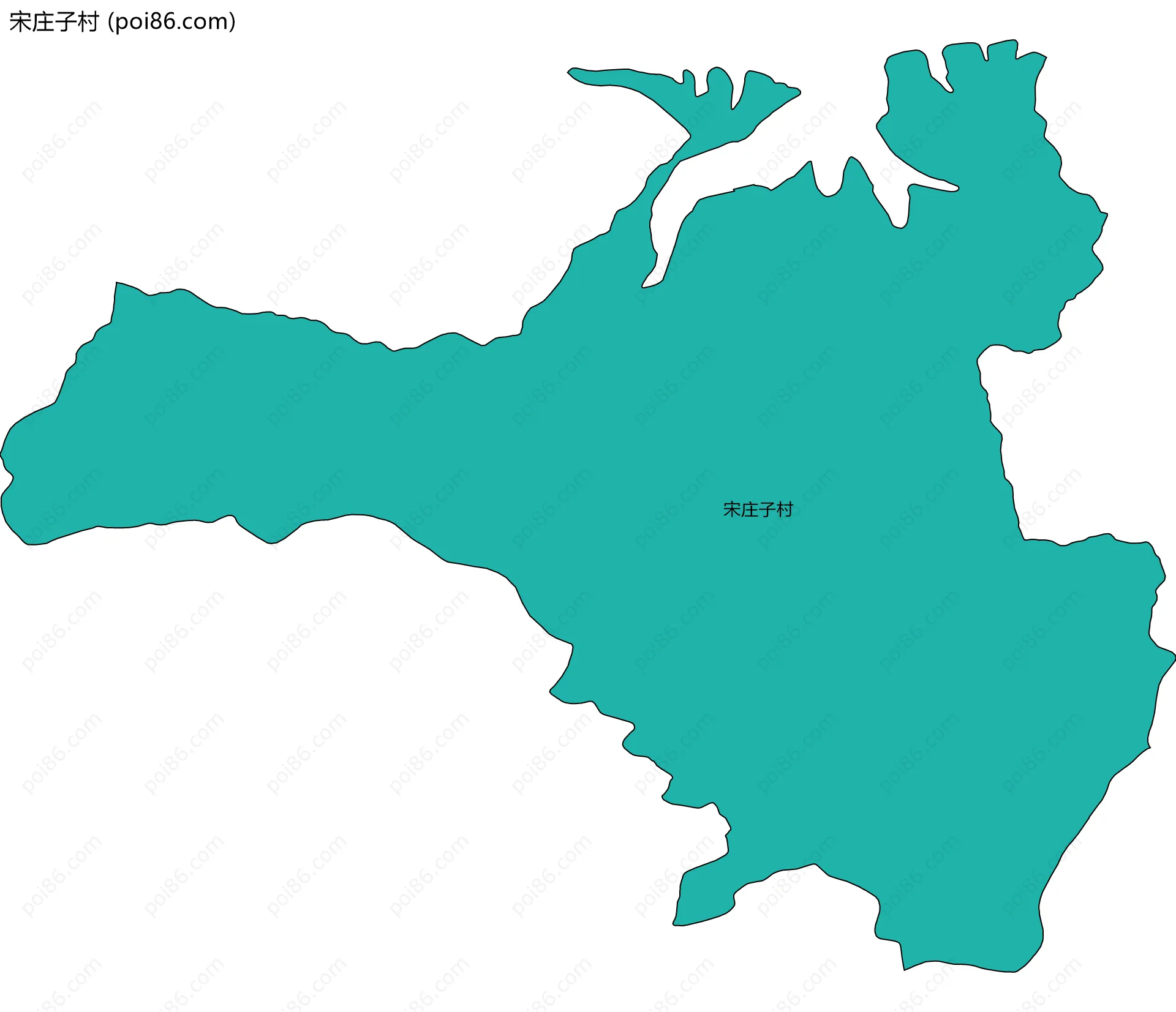 宋庄子村边界地图