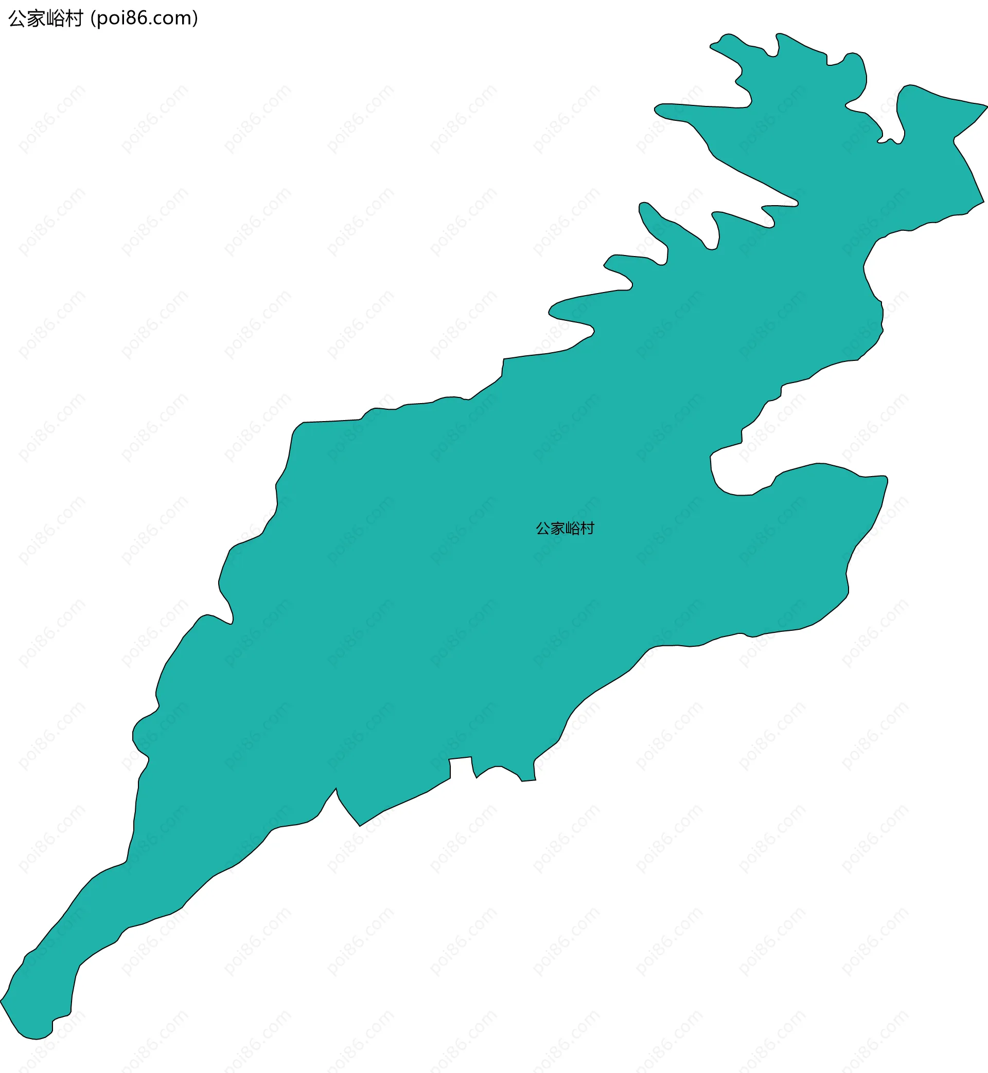 公家峪村边界地图