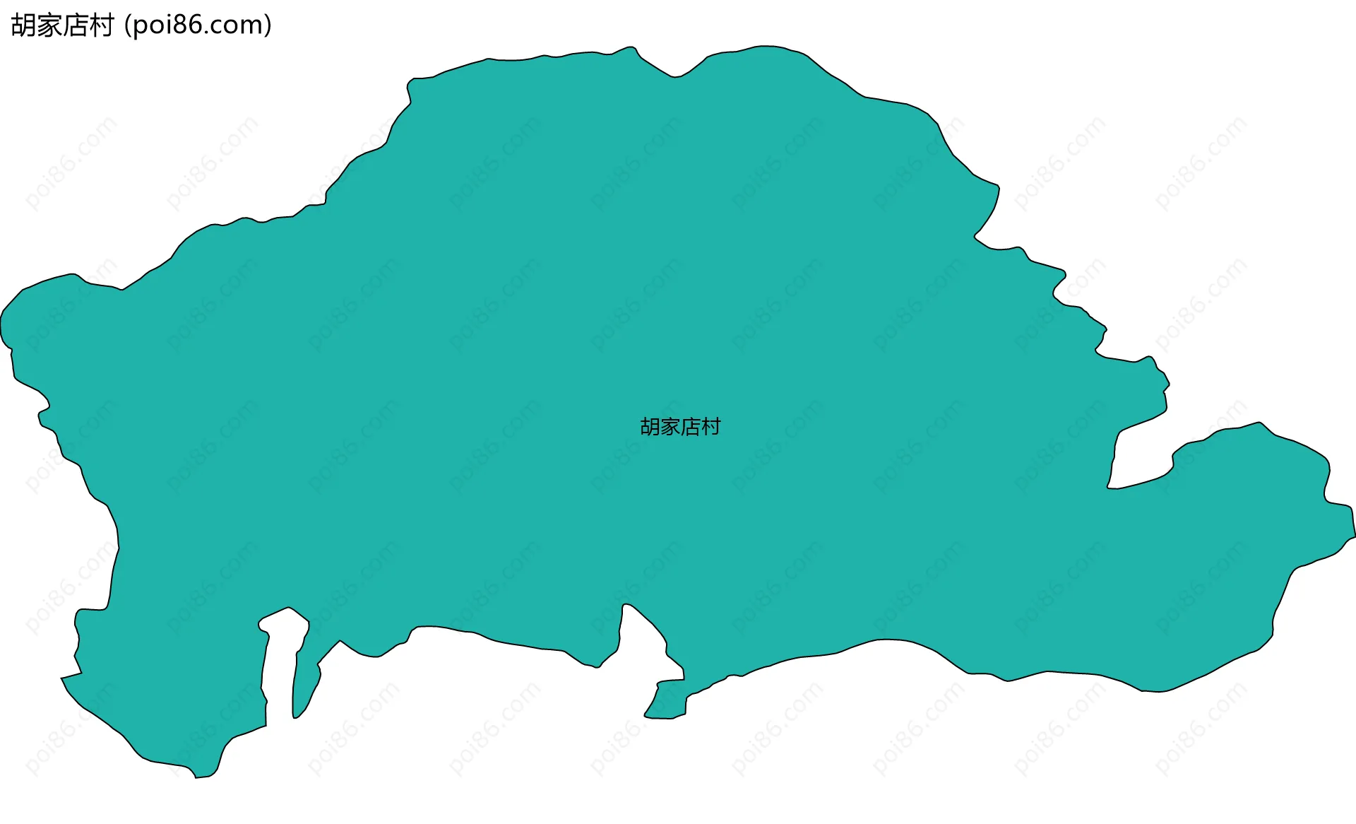 胡家店村边界地图