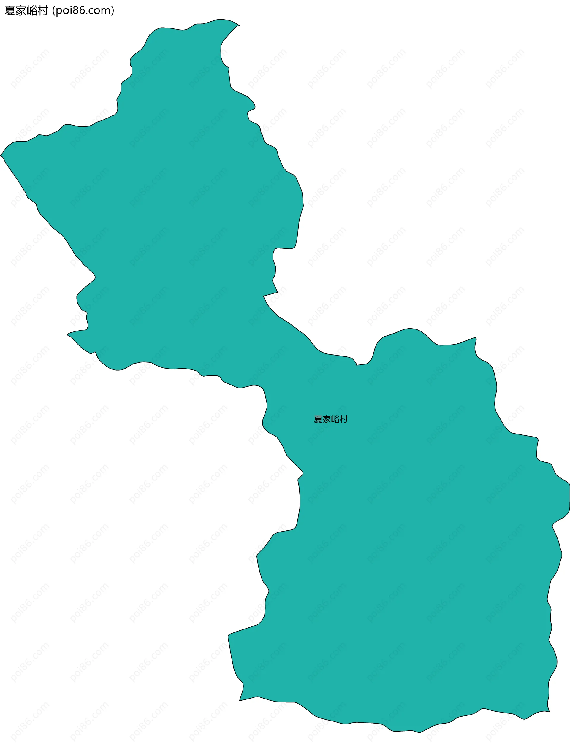 夏家峪村边界地图