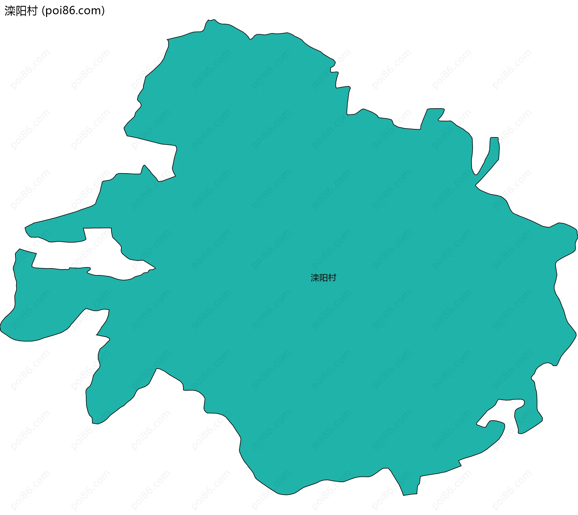 滦阳村边界地图