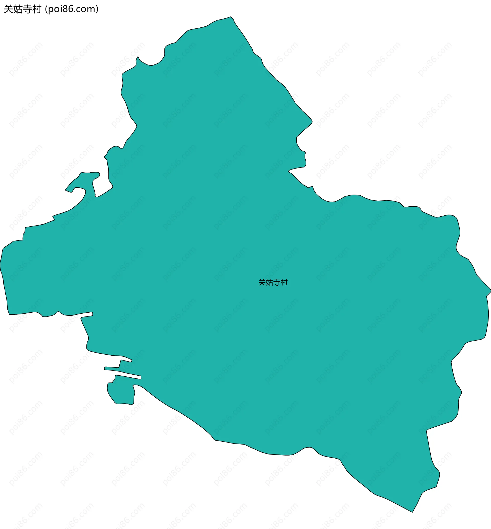 关姑寺村边界地图