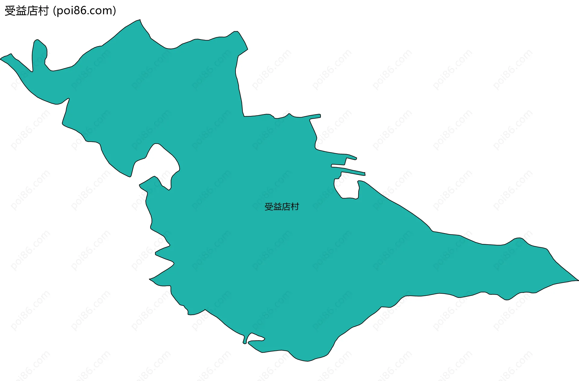 受益店村边界地图