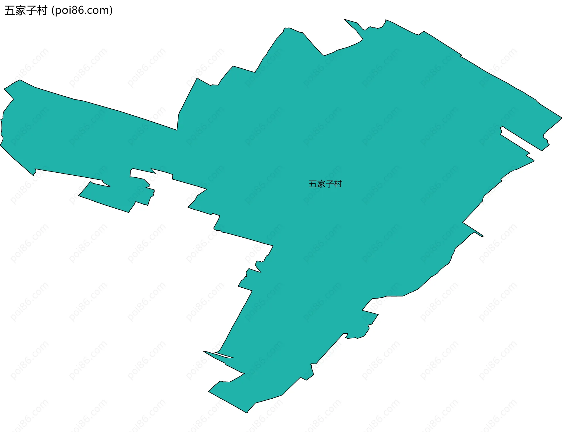 五家子村边界地图