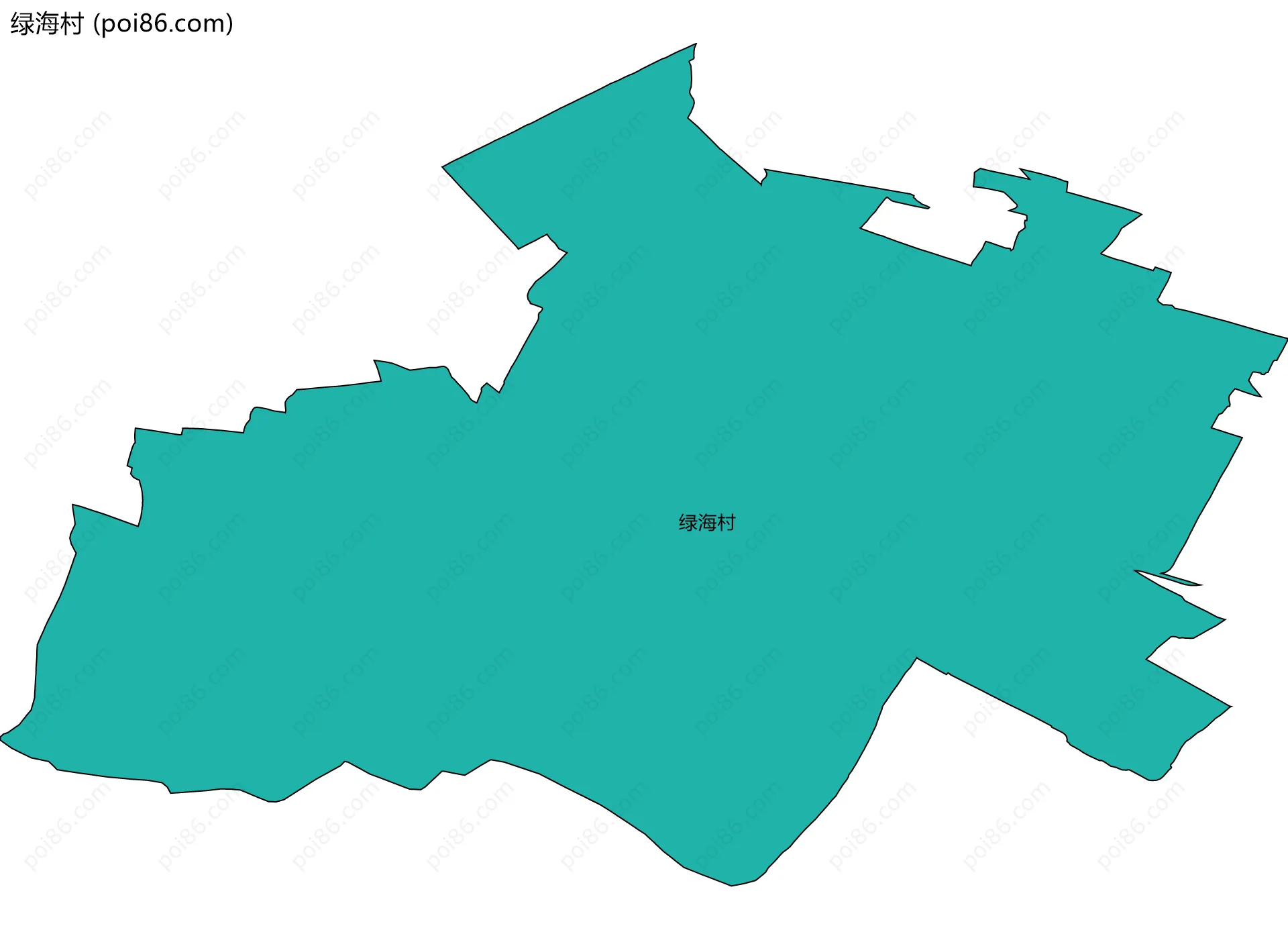 绿海村边界地图