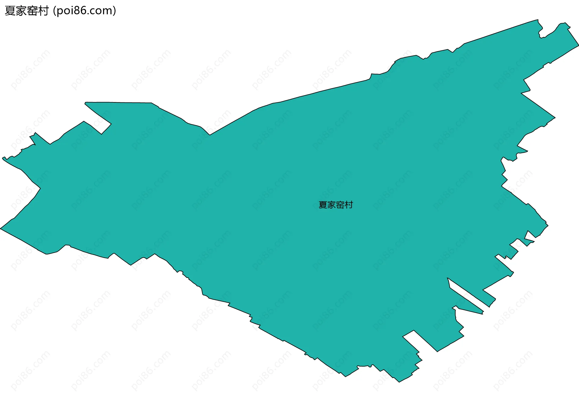 夏家窑村边界地图