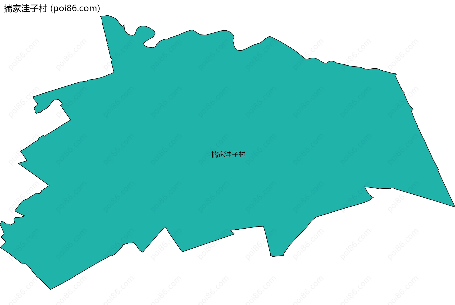 揣家洼子村边界地图