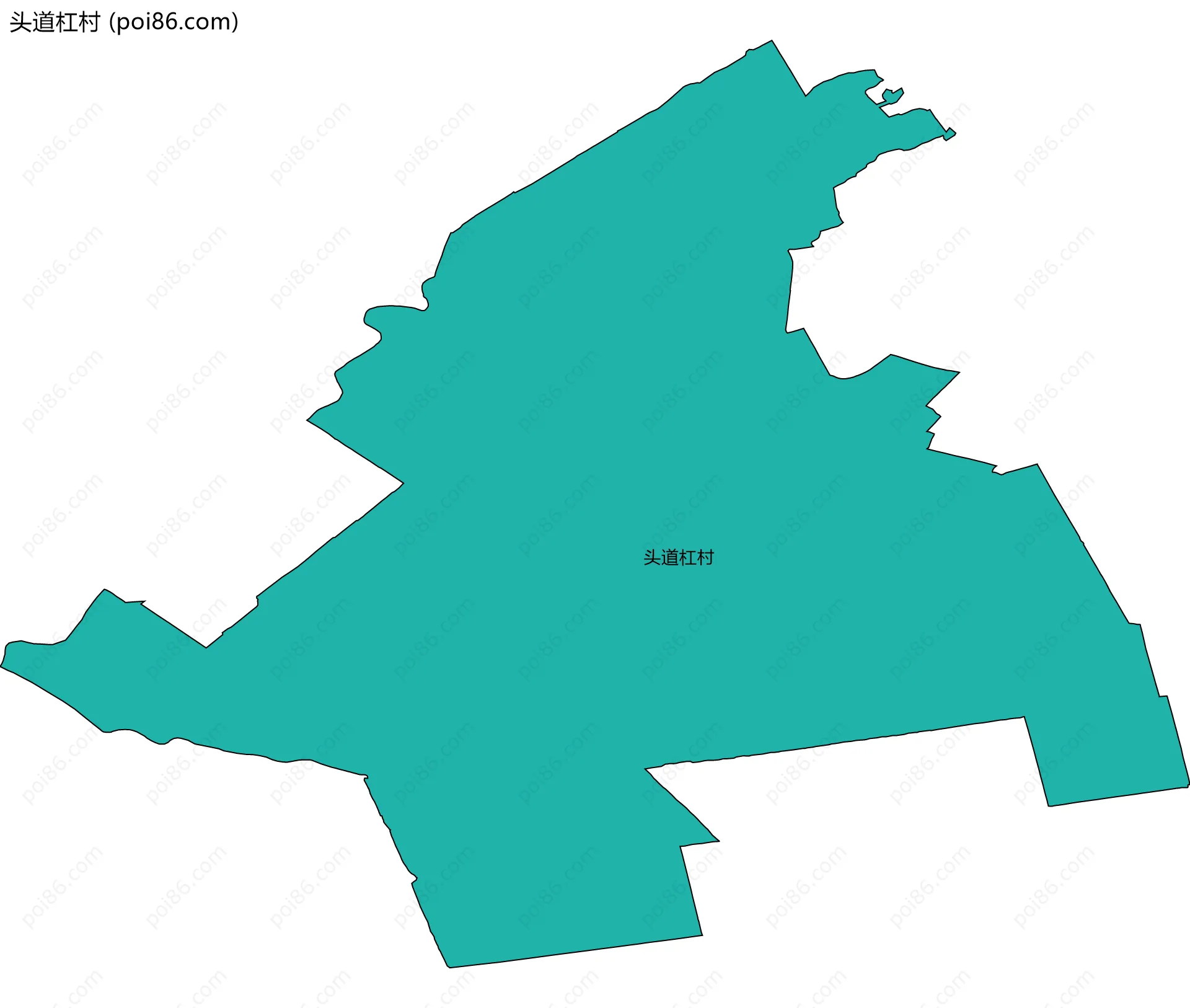 头道杠村边界地图