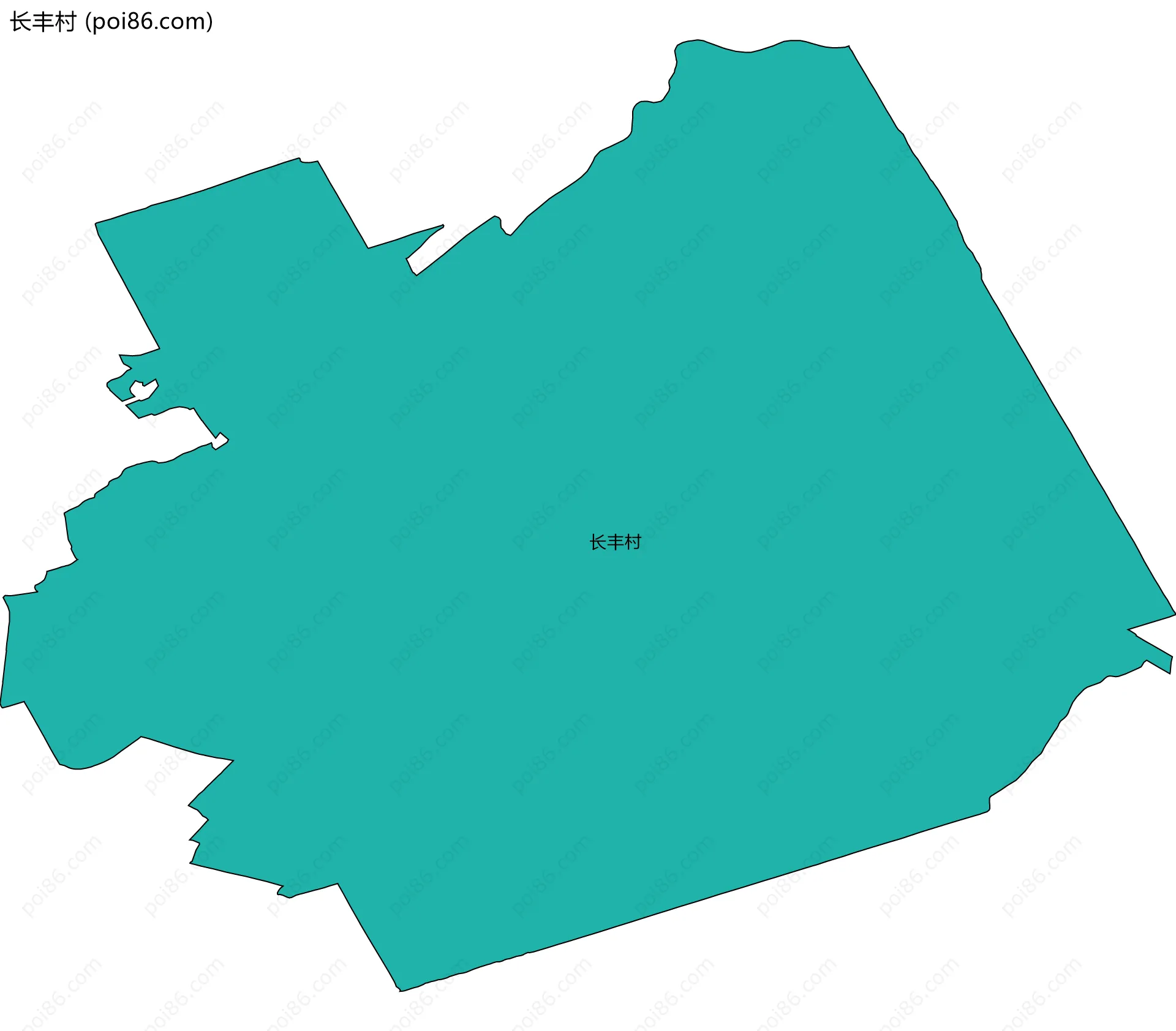 长丰村边界地图
