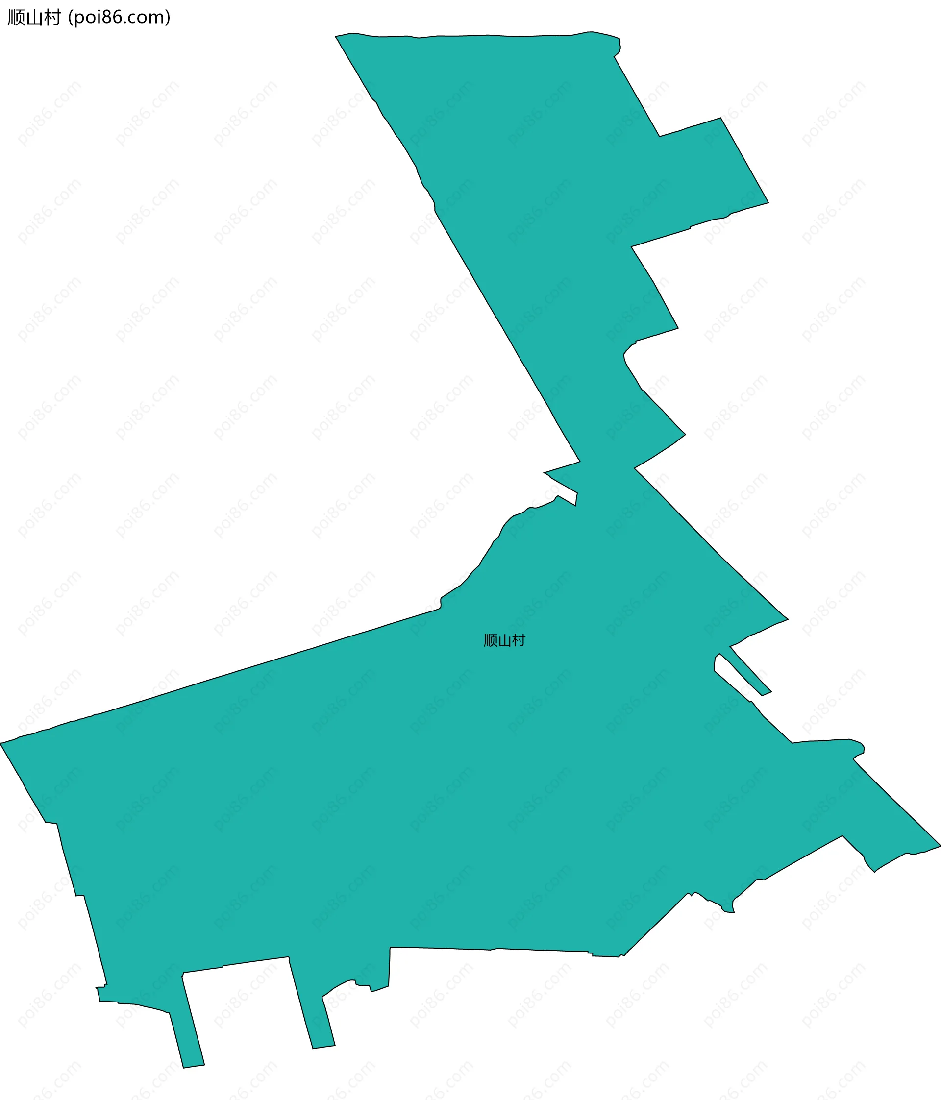 顺山村边界地图